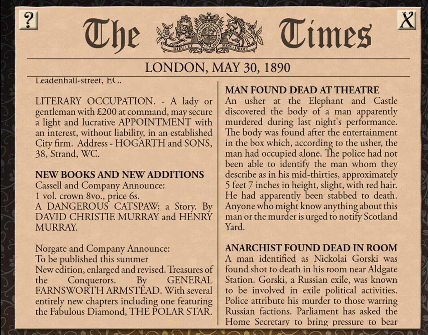 Sherlock Holmes Consulting Detective: The Case of the Tin Soldier screenshot 1