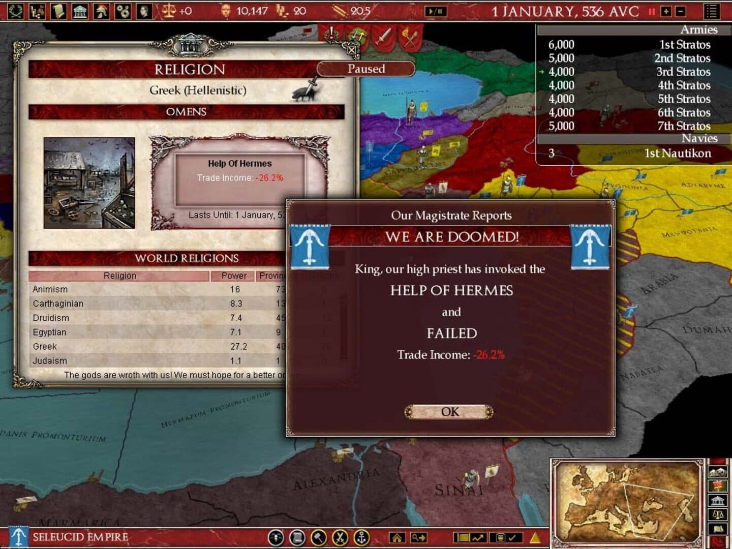 Europa Universalis: Rome - Gold Edition screenshot 4