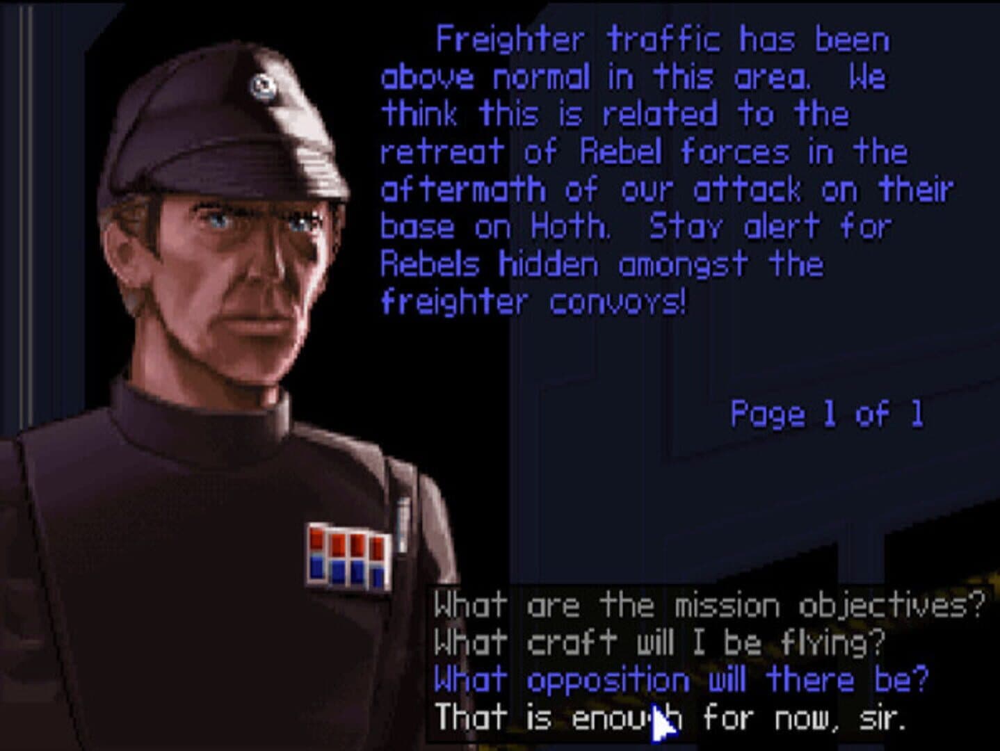 Star Wars: TIE Fighter screenshot 2