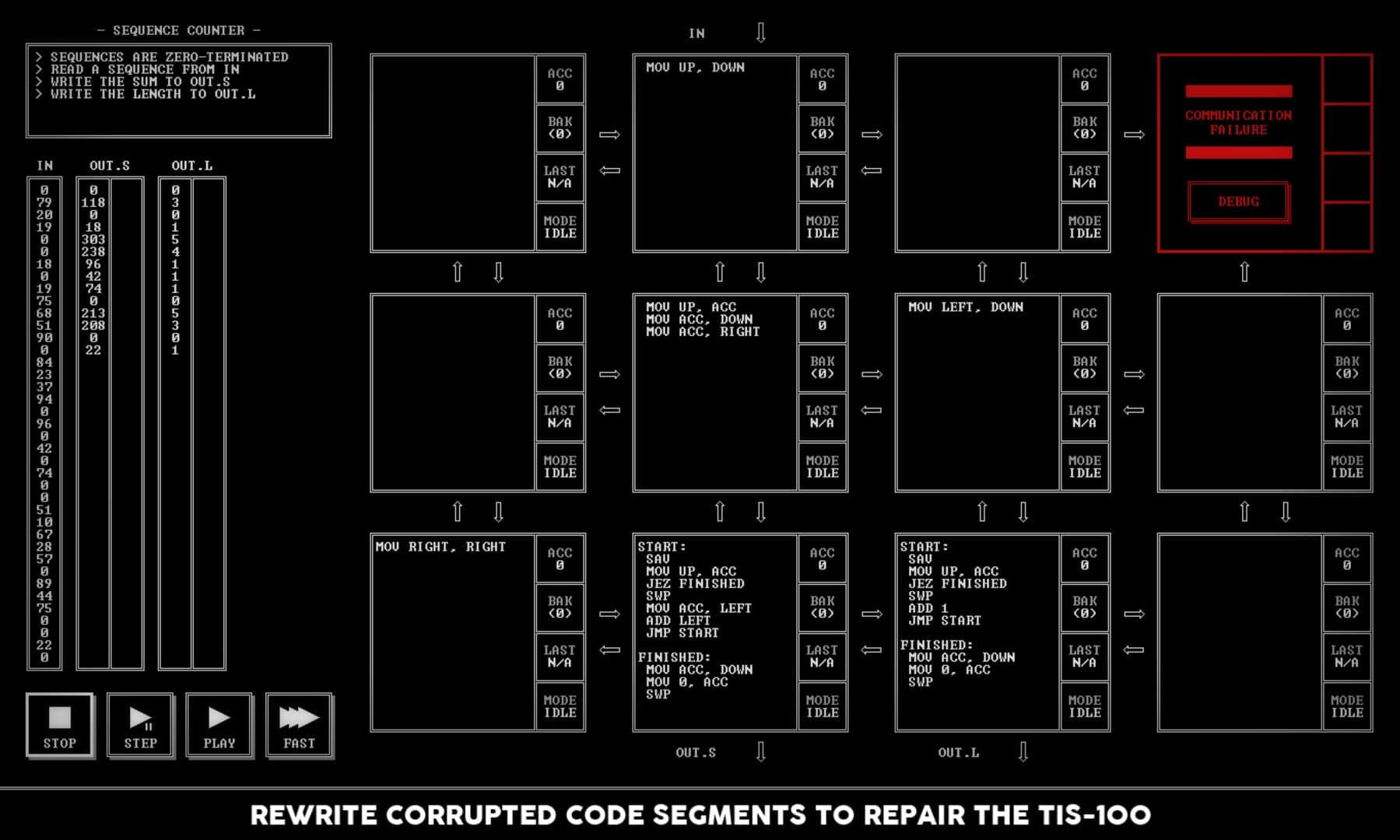 TIS-100 screenshot 2