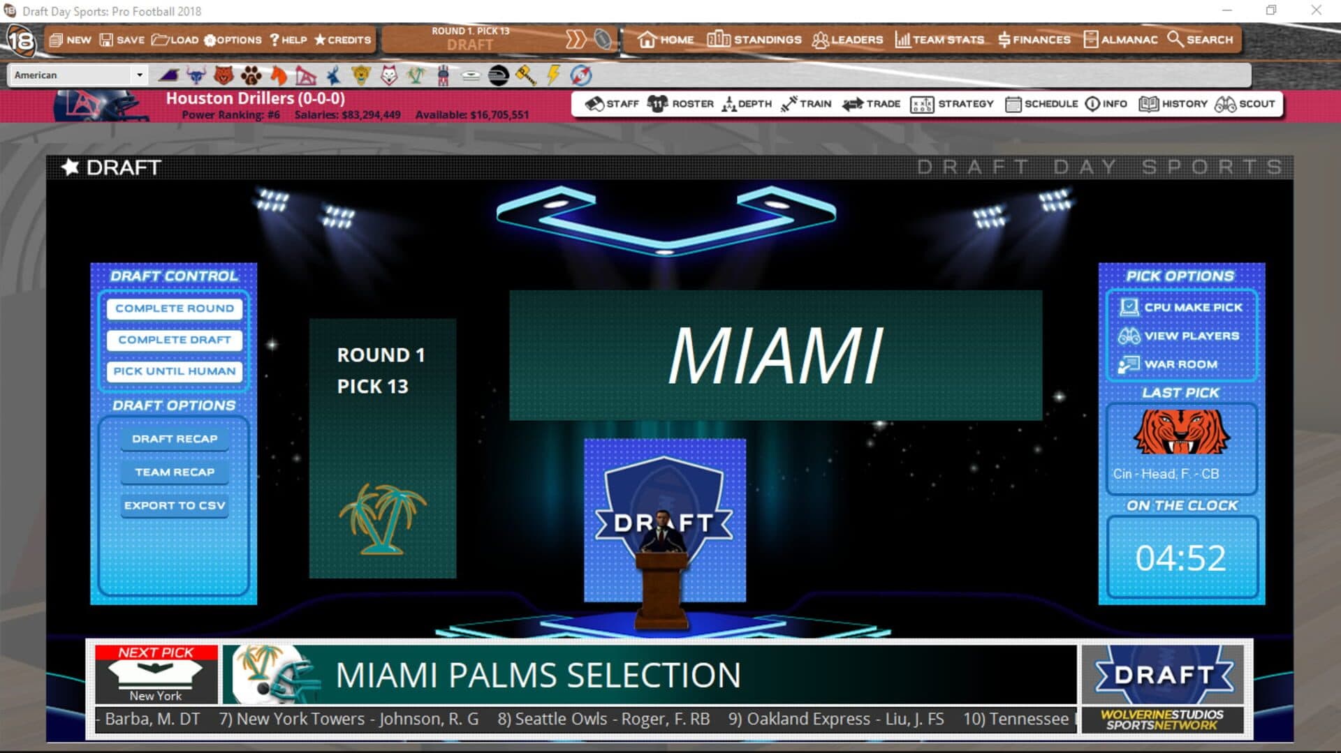 Draft Day Sports: Pro Football 2018 screenshot 4