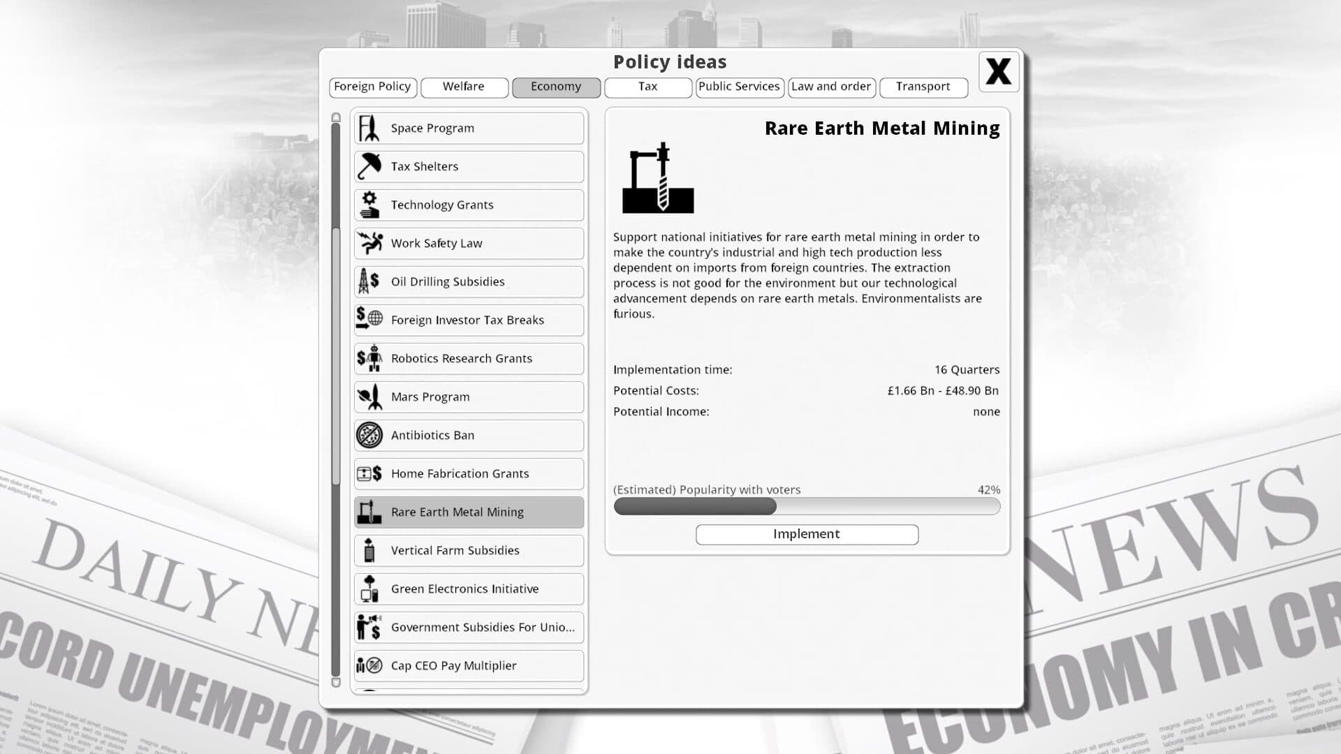 Democracy 3: Clones and Drones screenshot 5