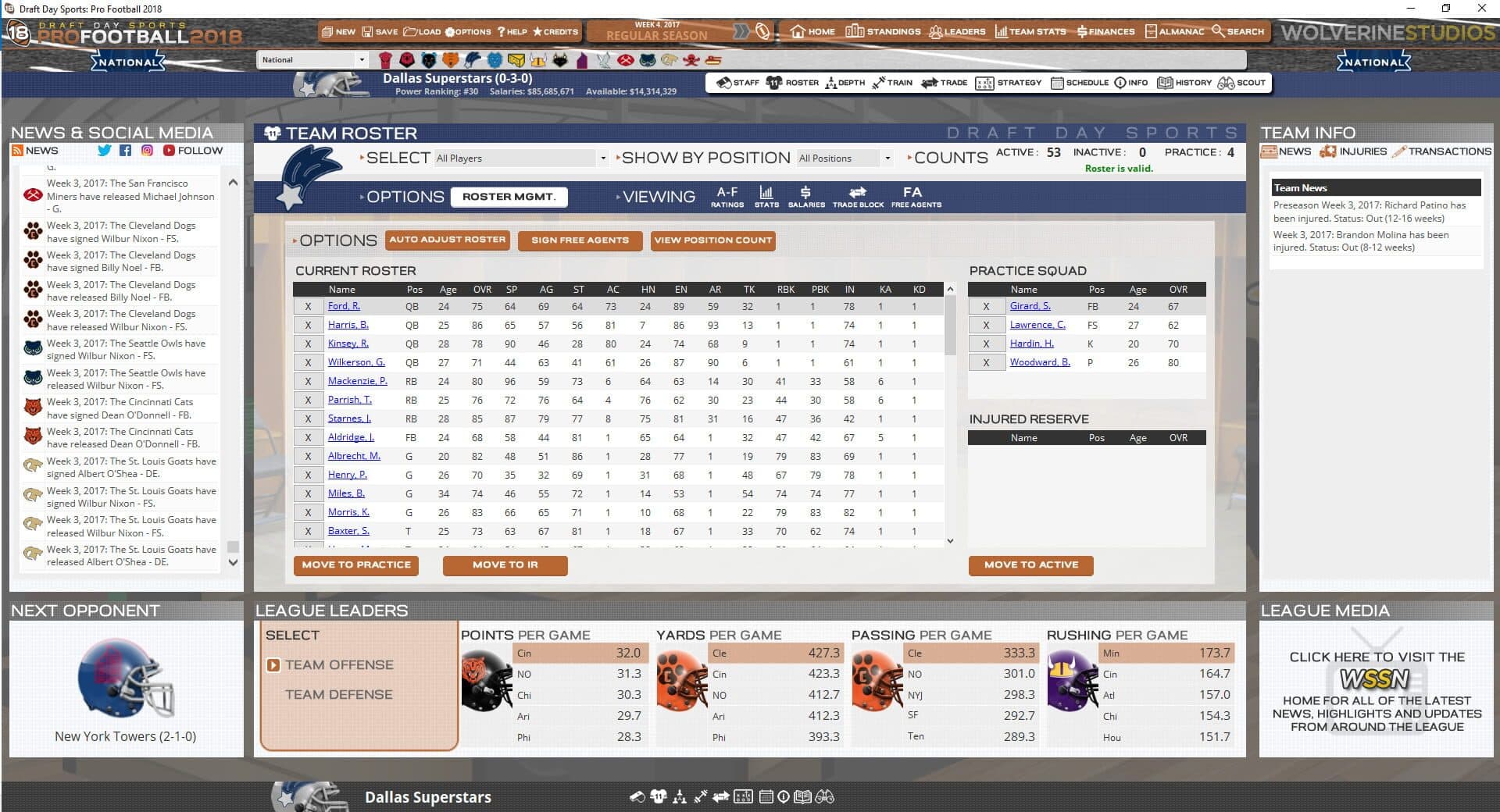 Draft Day Sports: Pro Football 2018 screenshot 8