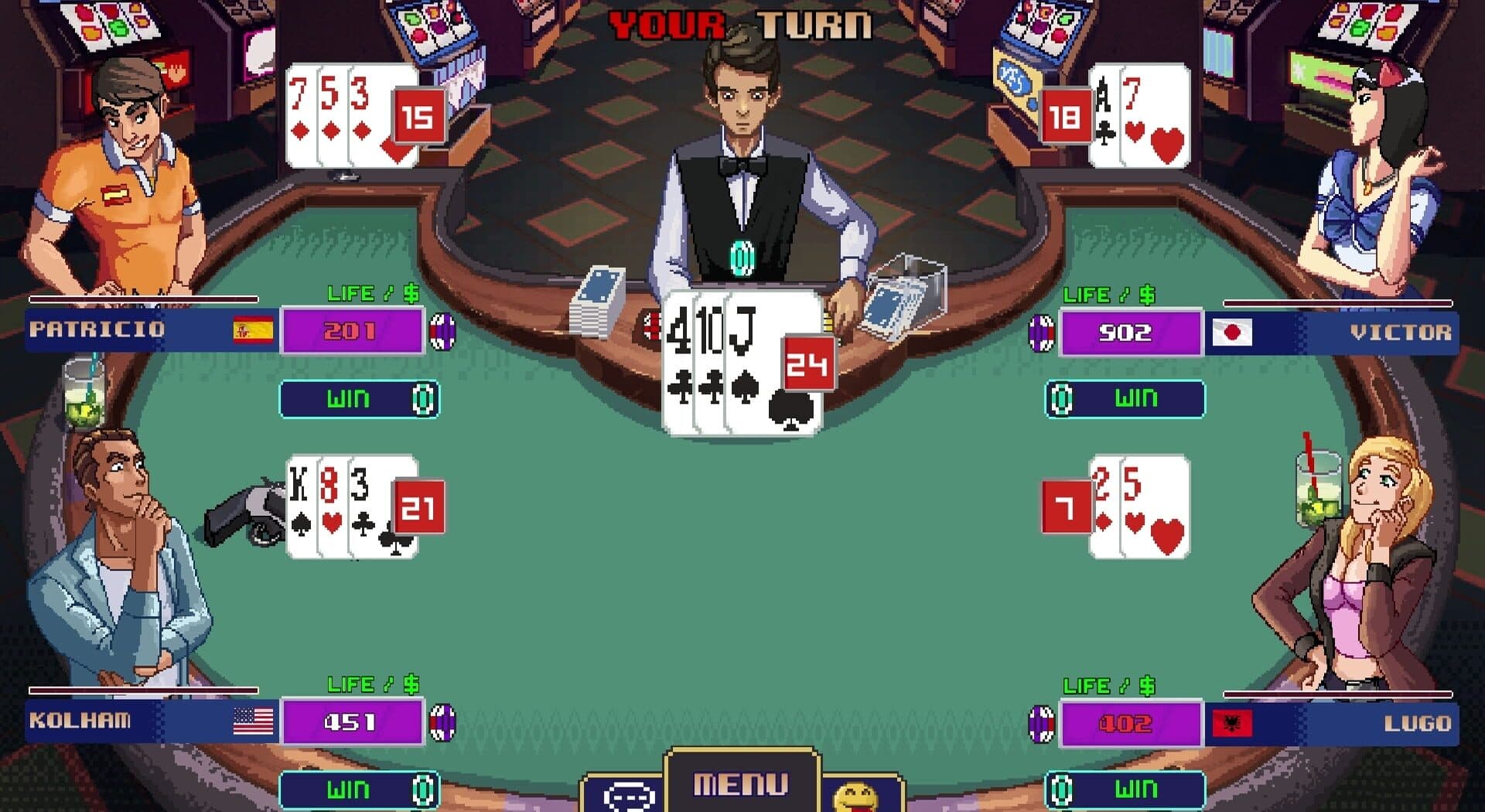 Super Blackjack Battle 2 Turbo Edition - The Card Warriors screenshot 2