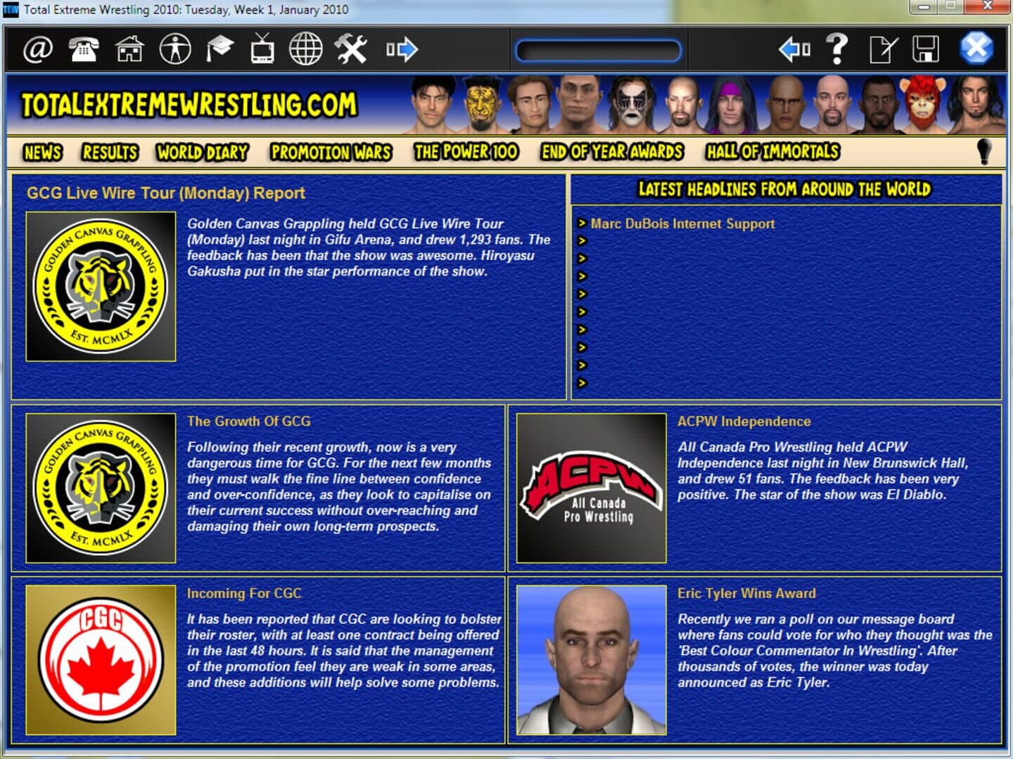 Total Extreme Wrestling 2010 screenshot 2