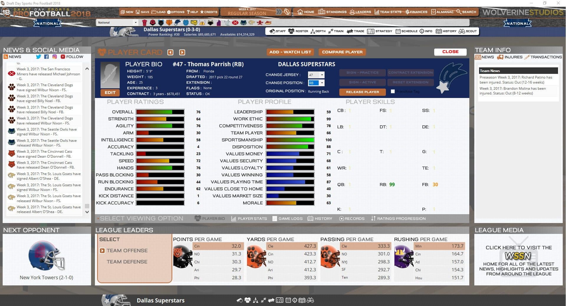 Draft Day Sports: Pro Football 2018 screenshot 9