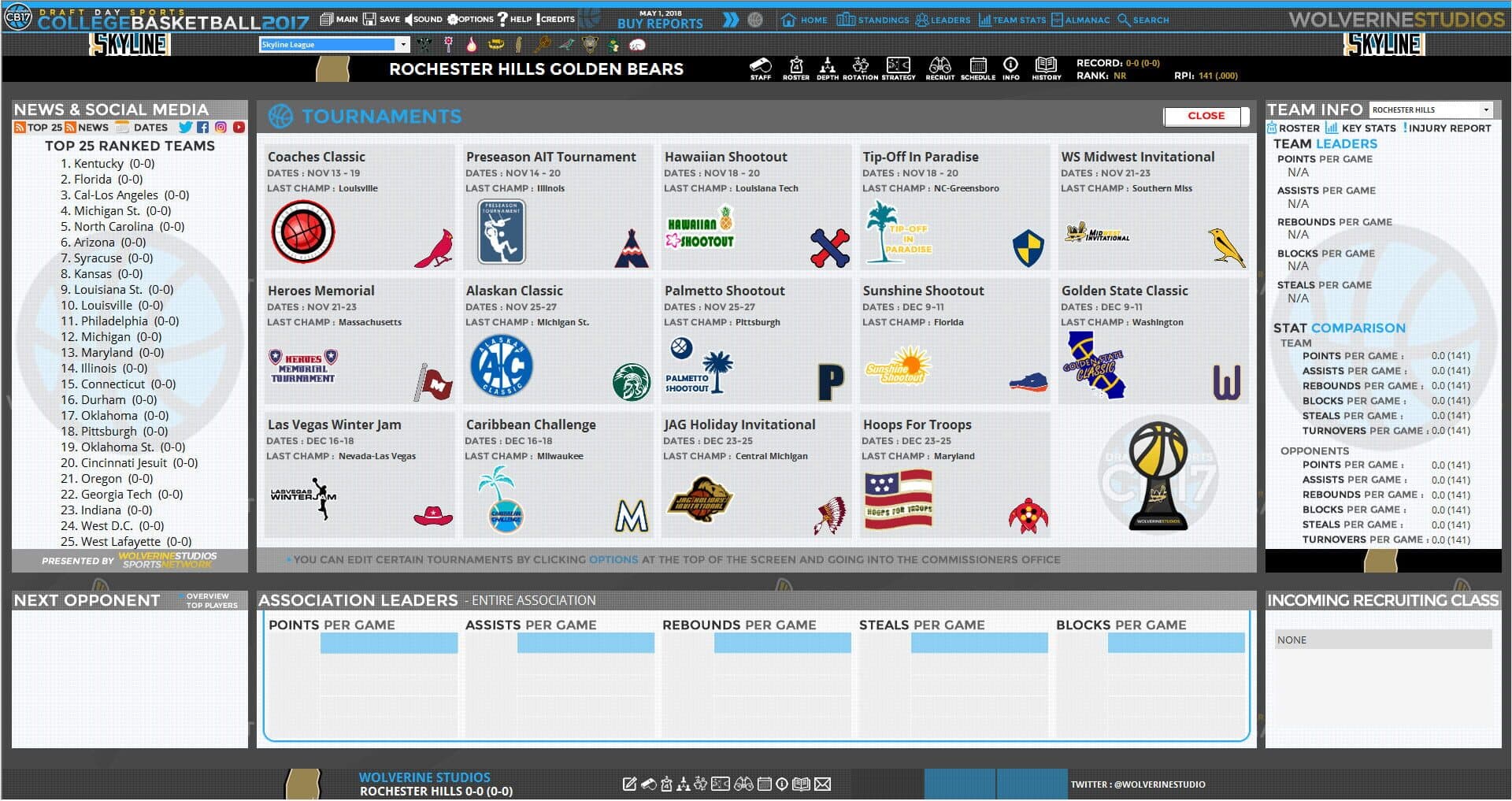 Draft Day Sports: College Basketball 2017 screenshot 2