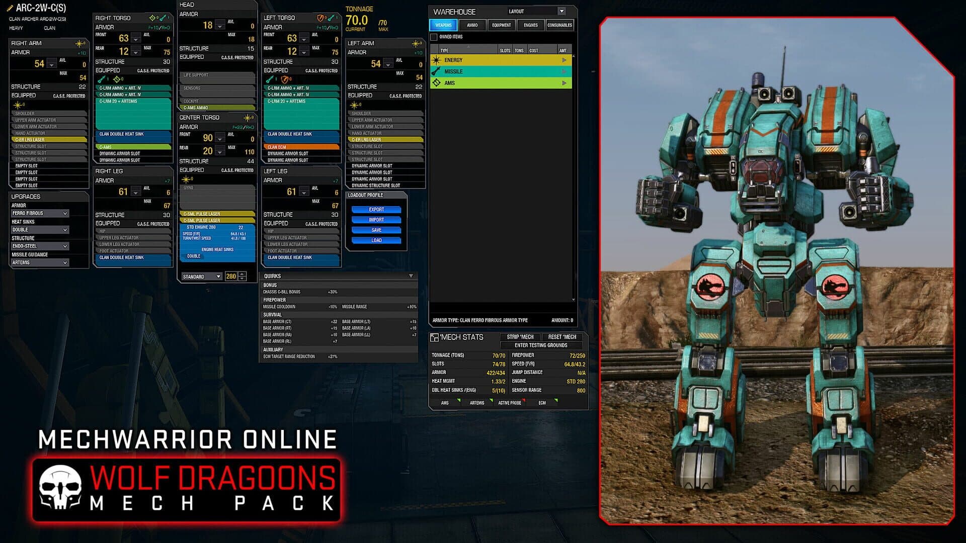 MechWarrior Online: Wolf Dragoons Mech Pack screenshot 2