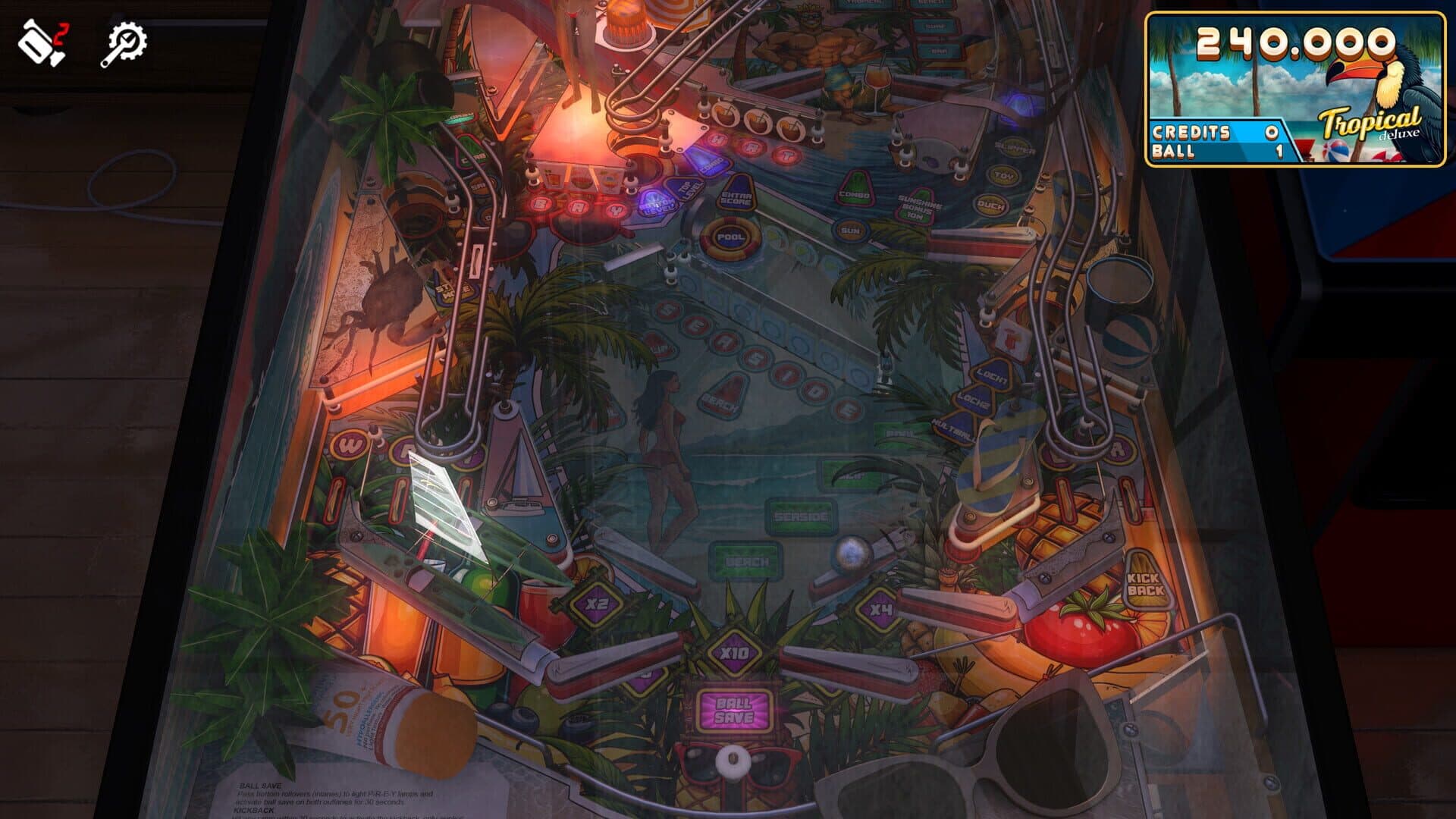 Zaccaria Pinball: Tropical Deluxe Pinball Table screenshot 1