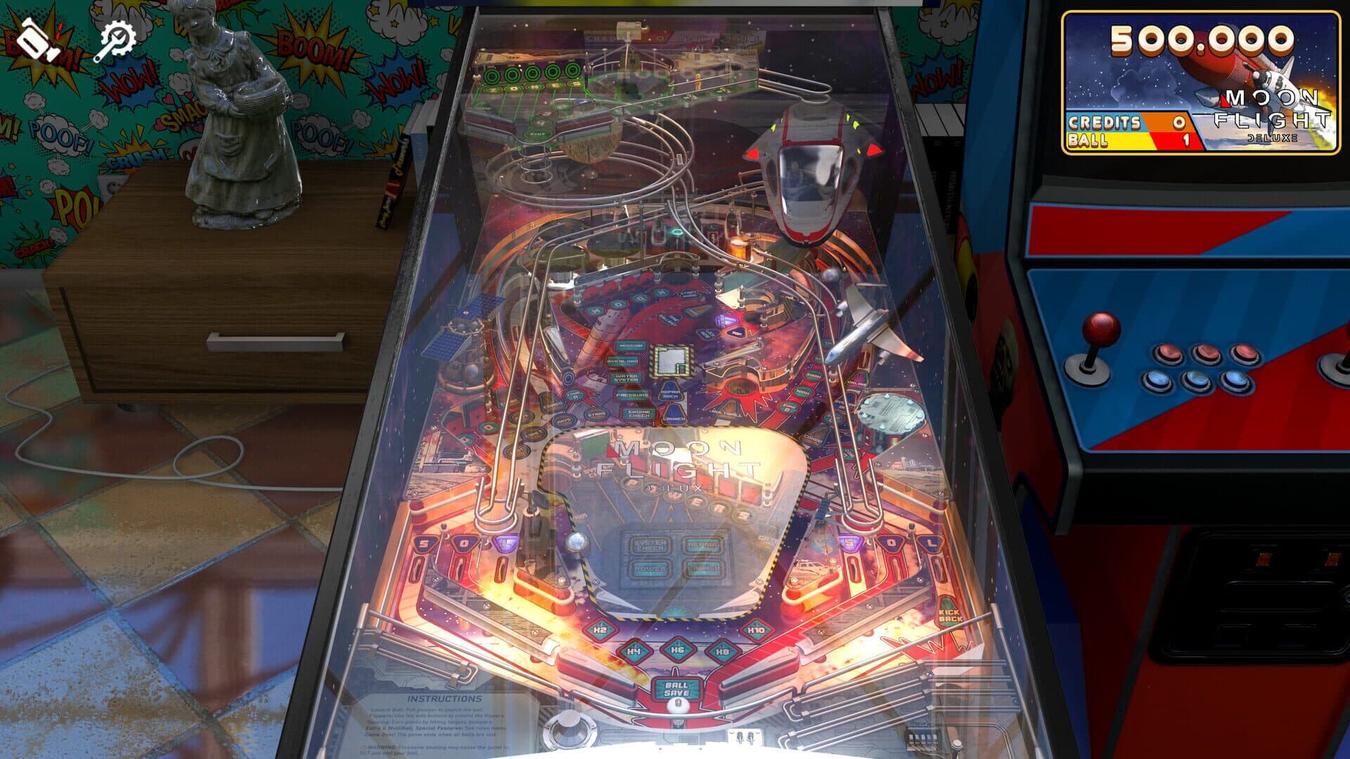 Zaccaria Pinball: Moon Flight Deluxe Pinball Table screenshot 1