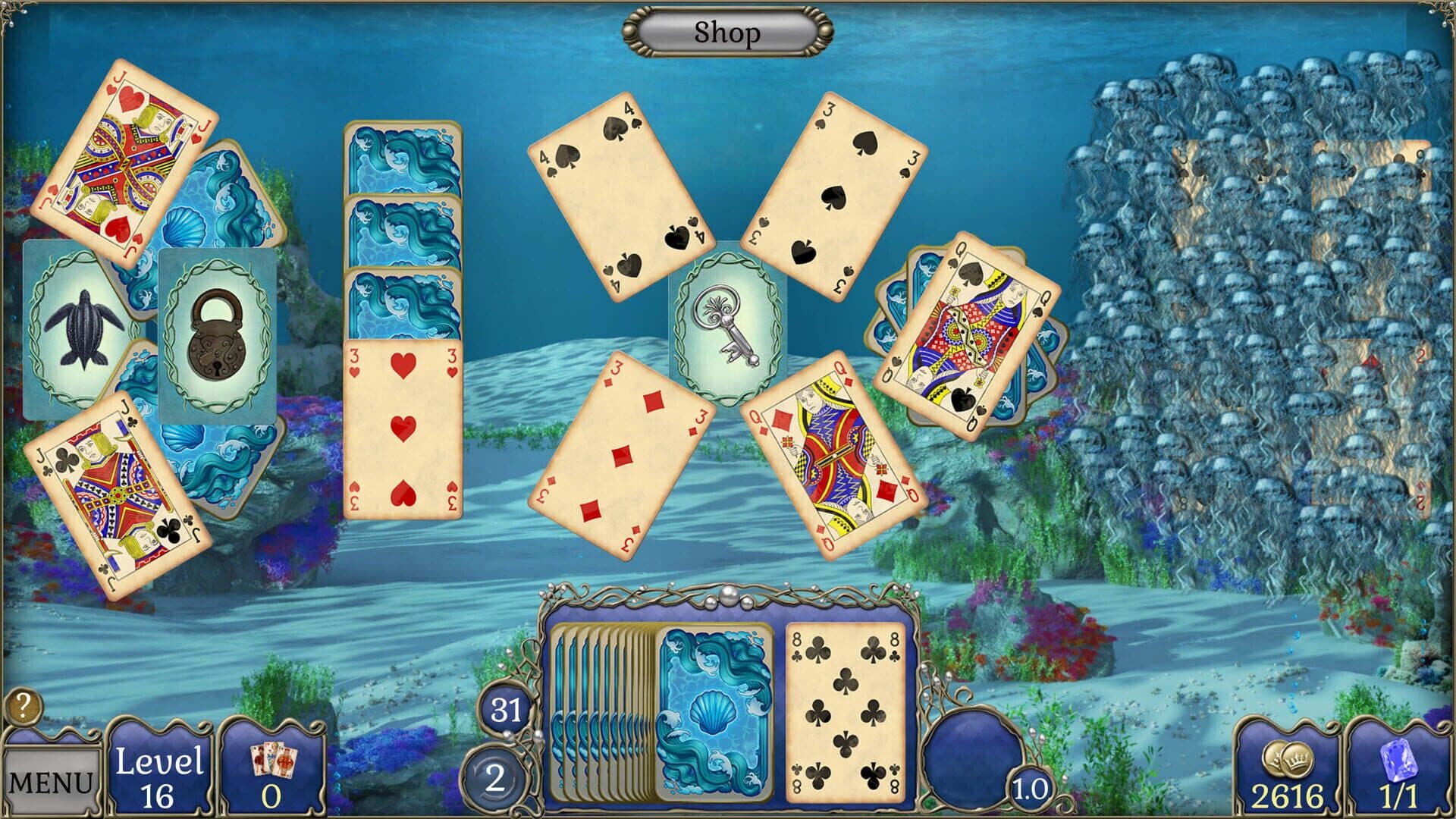 Jewel Match Atlantis Solitaire 5: Collector's Edition screenshot 8