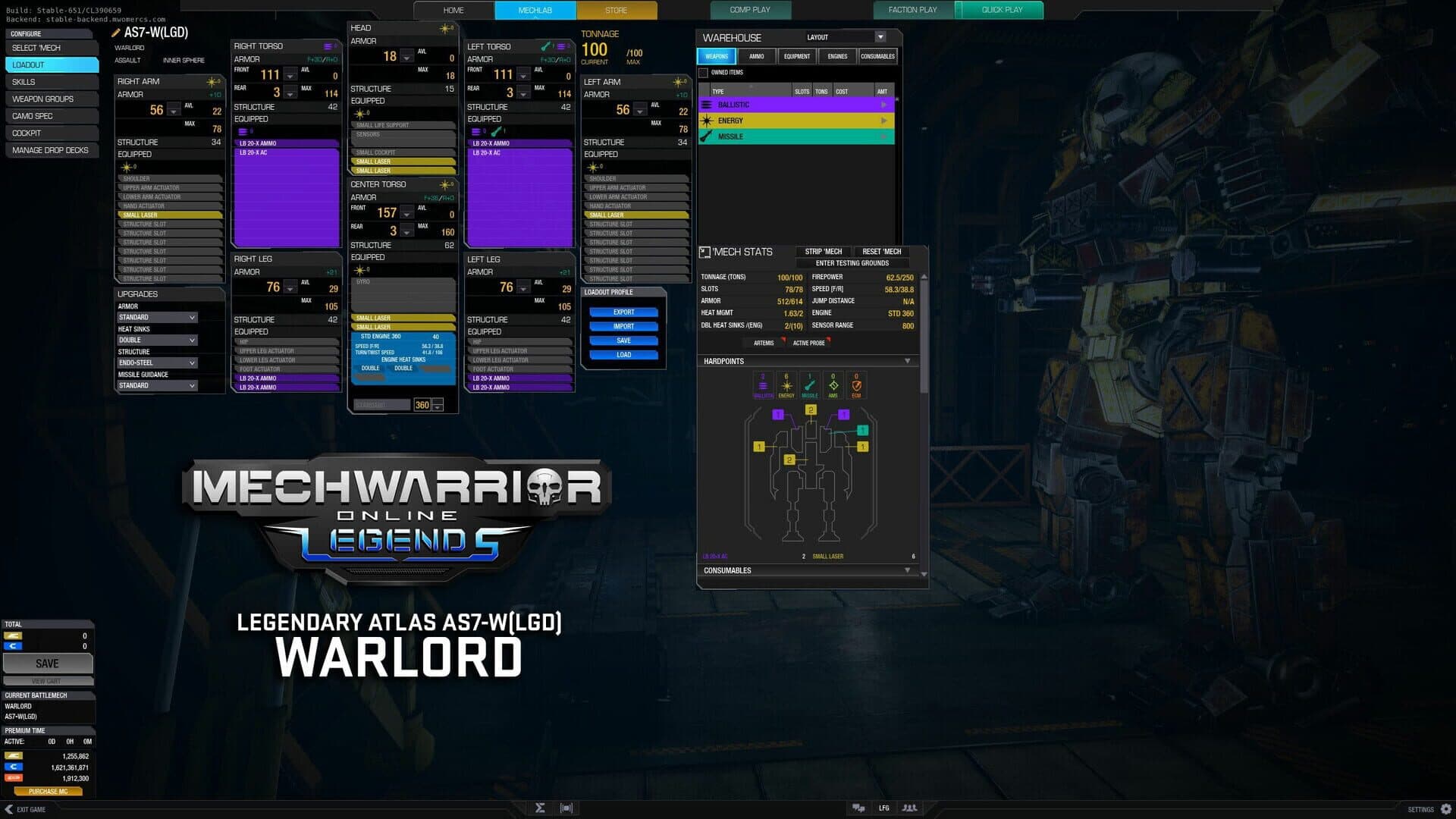 MechWarrior Online: Warlord Legendary Mech Pack screenshot 2