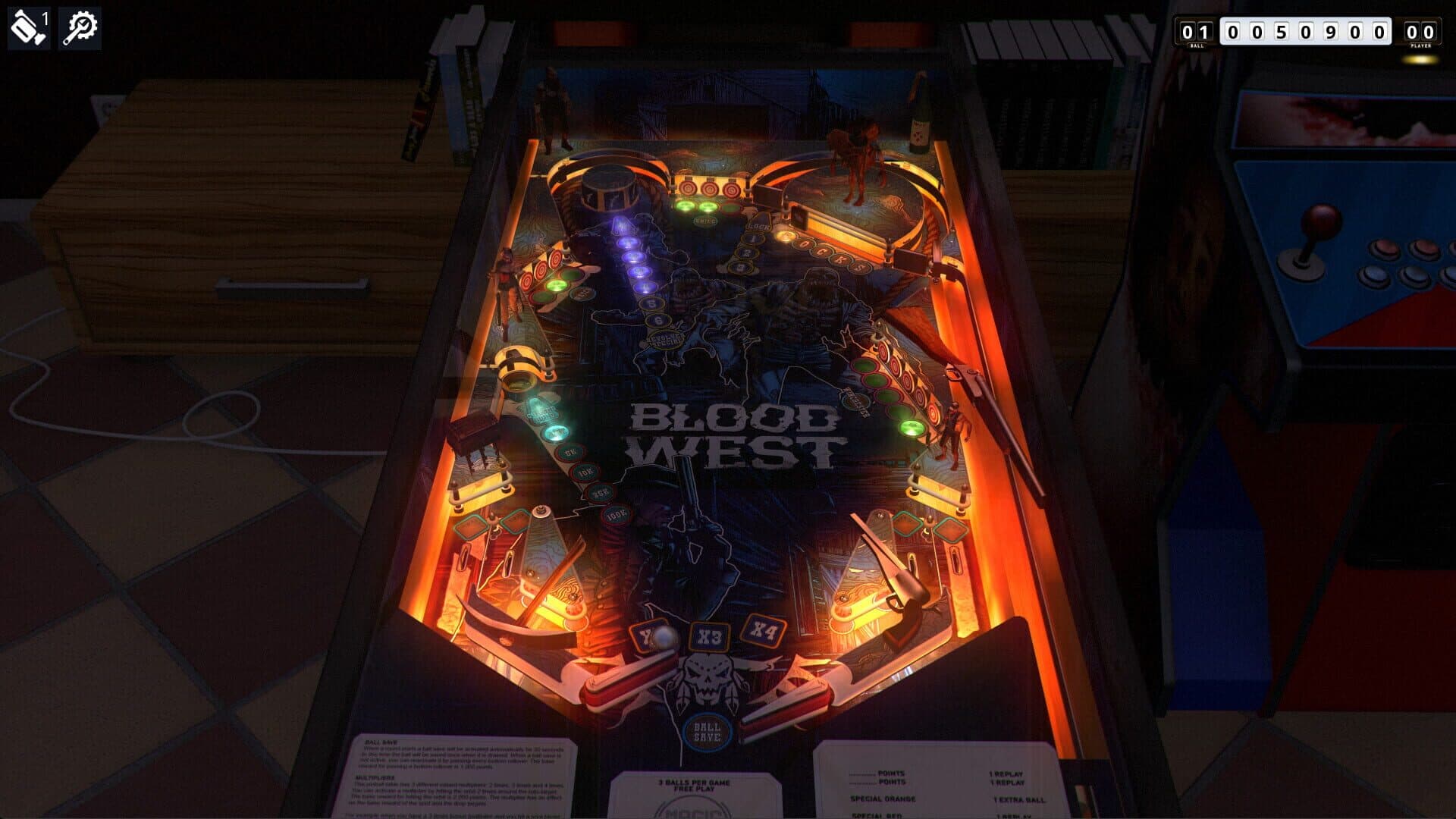 Zaccaria Pinball: Blood West Table Pack screenshot 1