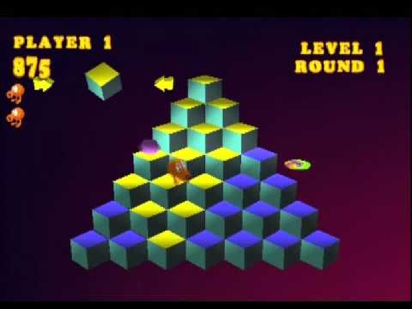 Q*bert screenshot 1