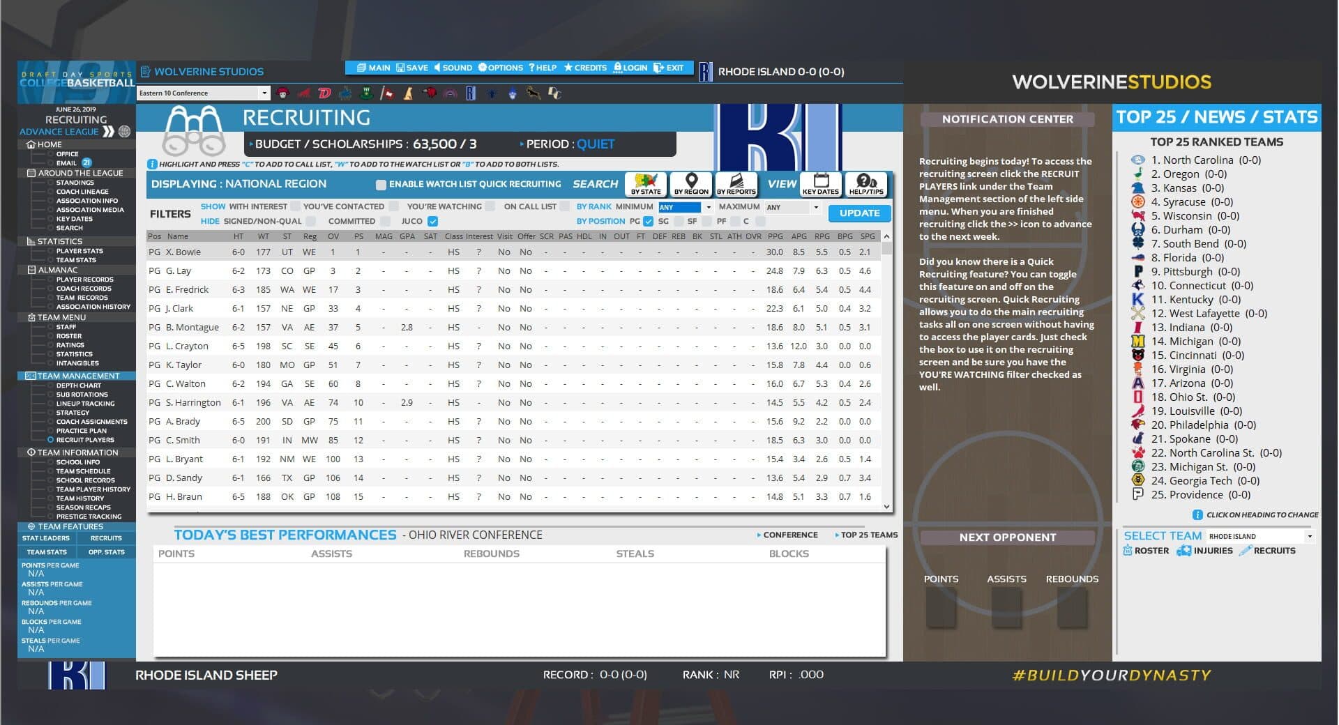 Draft Day Sports: College Basketball 2019 screenshot 6