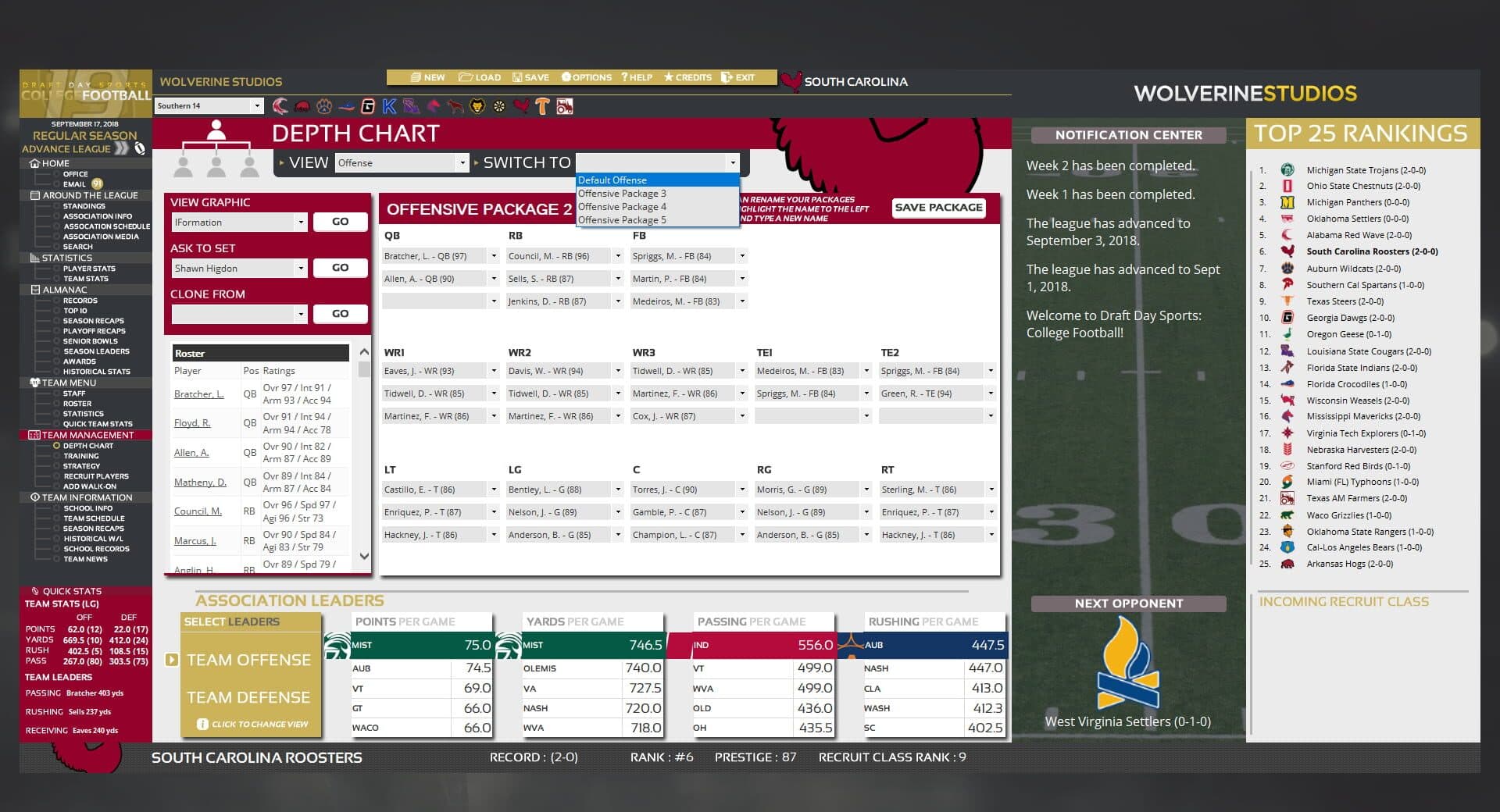 Draft Day Sports: College Football 2019 screenshot 1