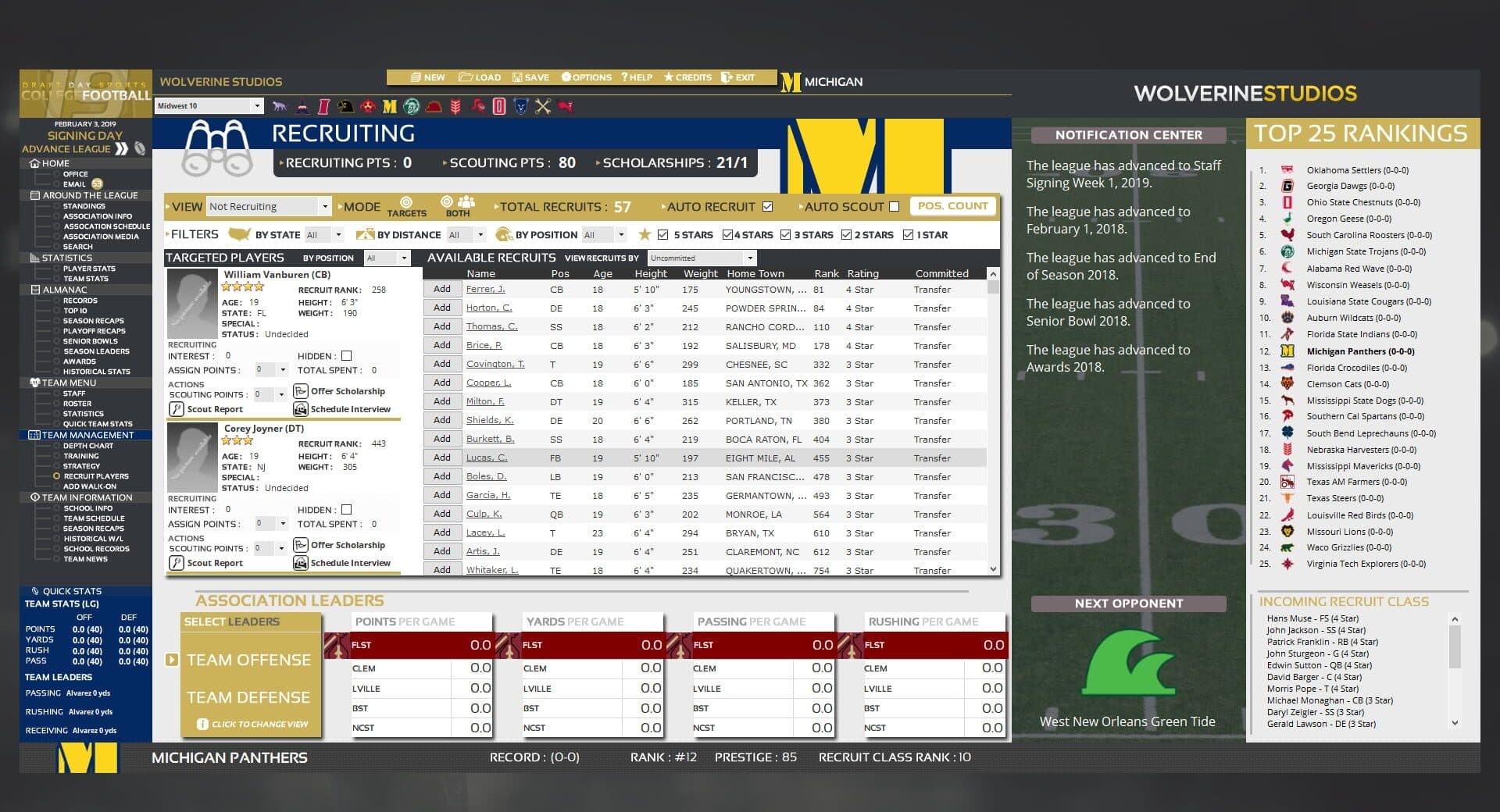 Draft Day Sports: College Football 2019 screenshot 4