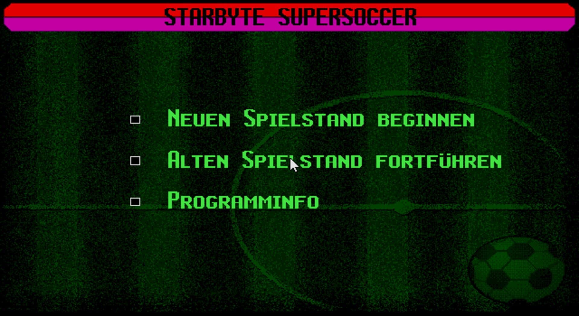 Starbyte Super Soccer screenshot 1