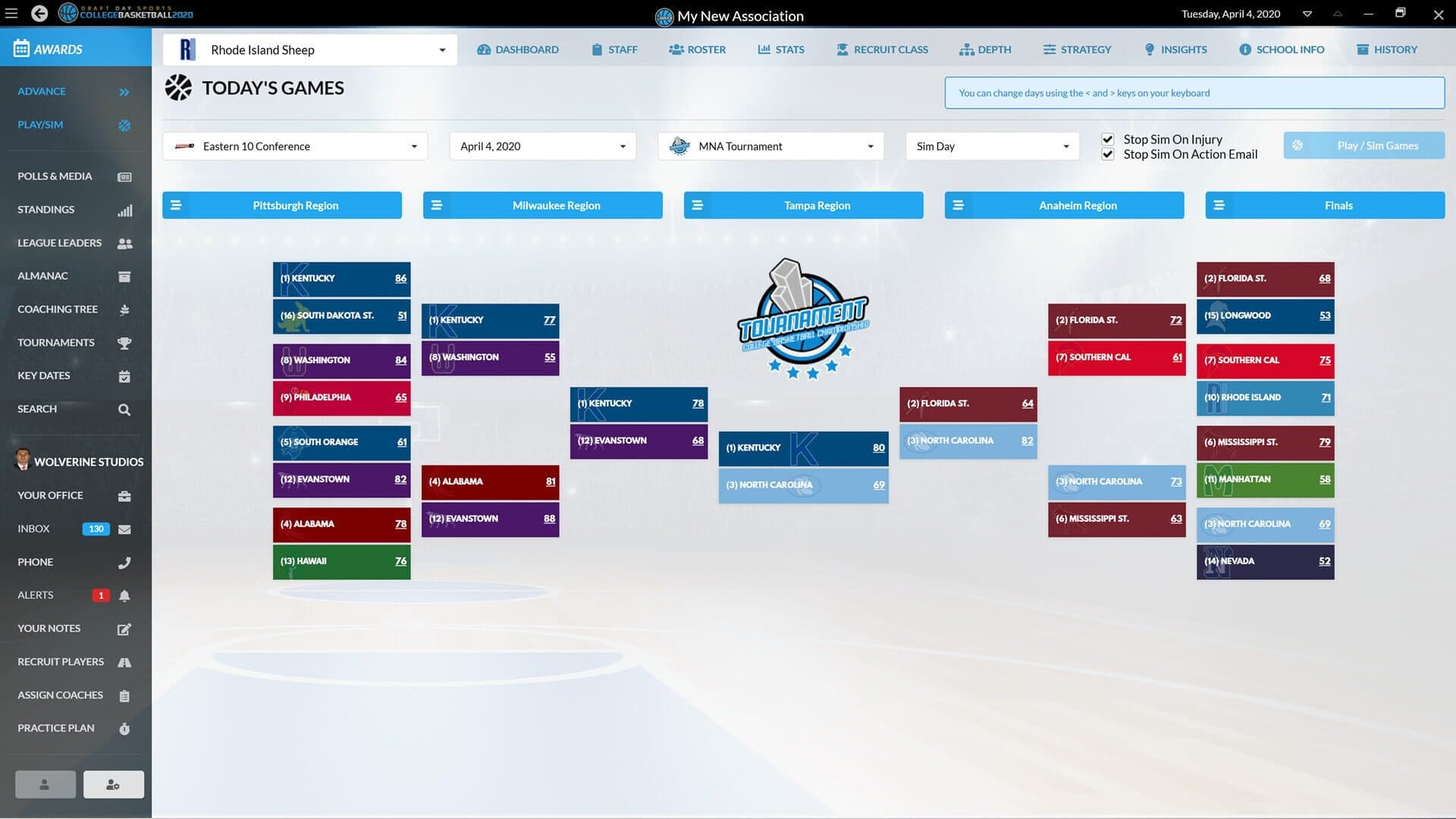 Draft Day Sports: College Basketball 2020 screenshot 4