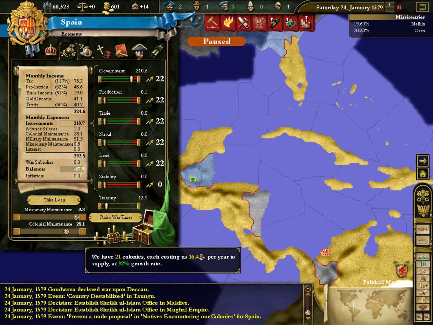 Europa Universalis III: In Nomine screenshot 3
