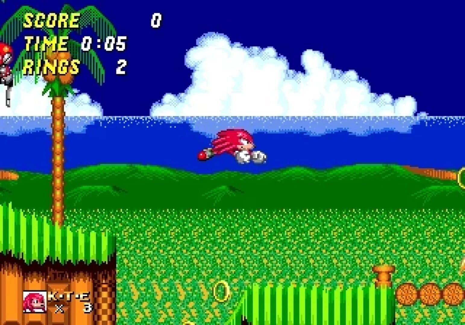 Knuckles the Echidna in Sonic the Hedgehog 2 screenshot 3