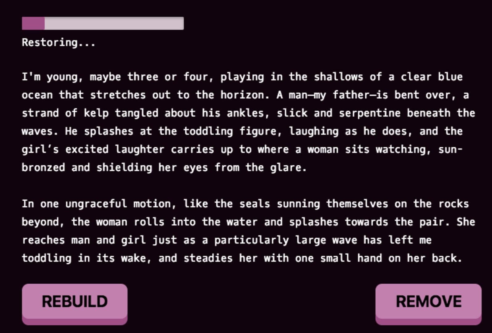 What Isn't Saved (will be lost) screenshot 1