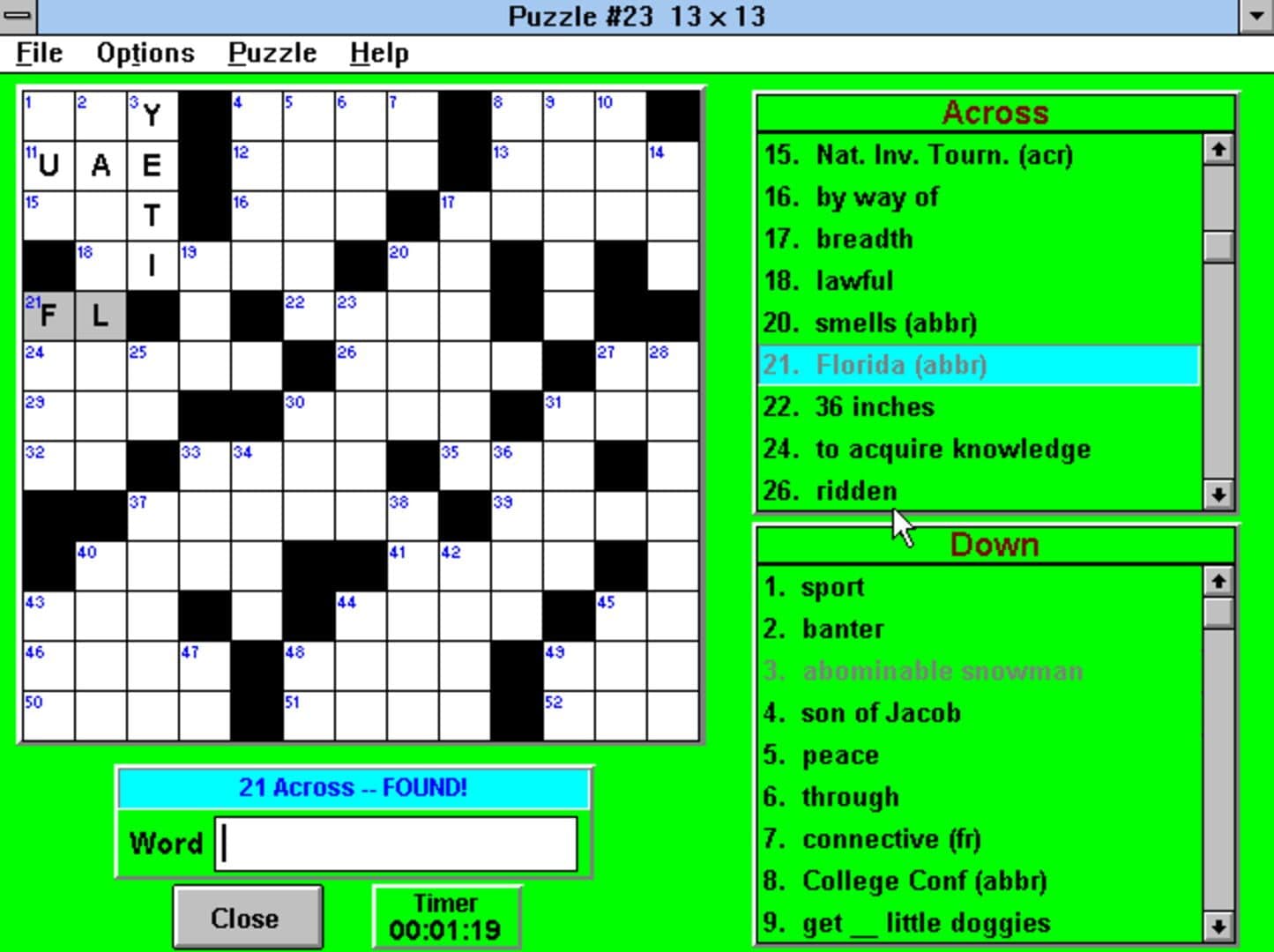 Crosswords & More for Windows screenshot 1