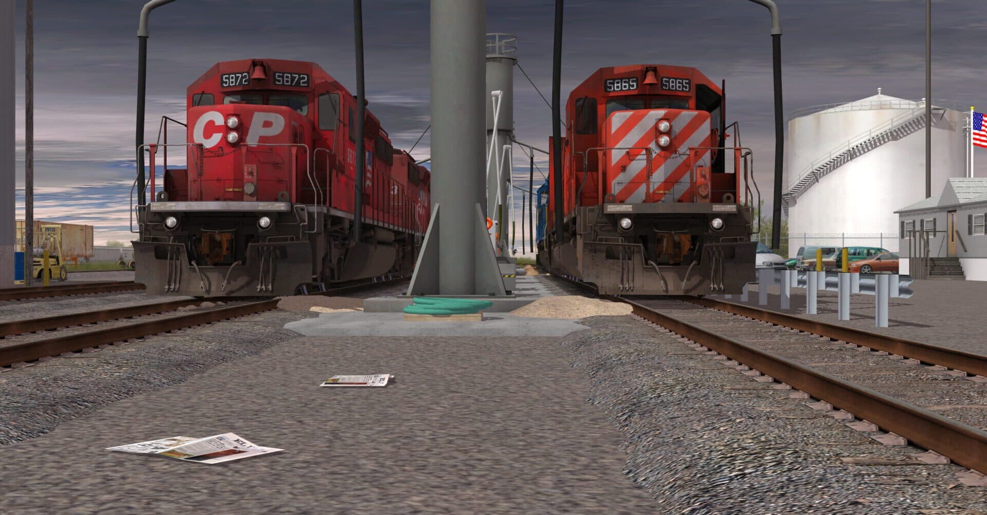 Trainz Railroad Simulator 2019: CP SD40-2 #5865-5879 Dual Flags screenshot 2
