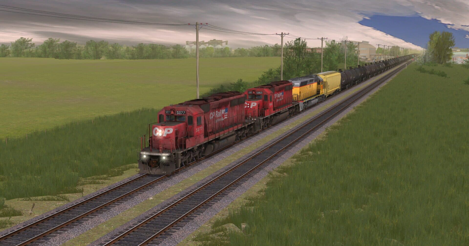 Trainz Railroad Simulator 2019: CP SD40-2 #5865-5879 Dual Flags screenshot 1