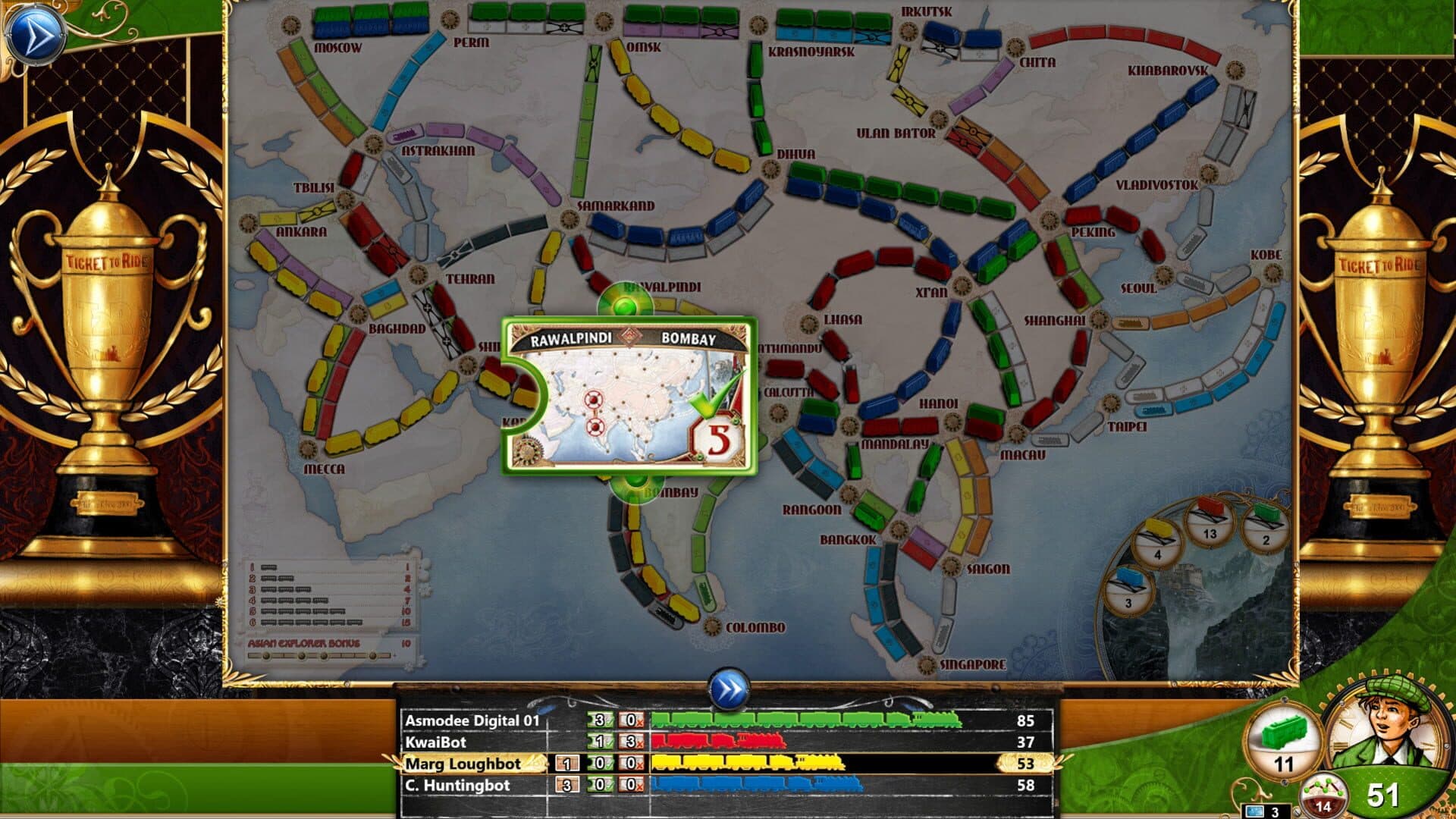 Ticket to Ride: Legendary Asia screenshot 1