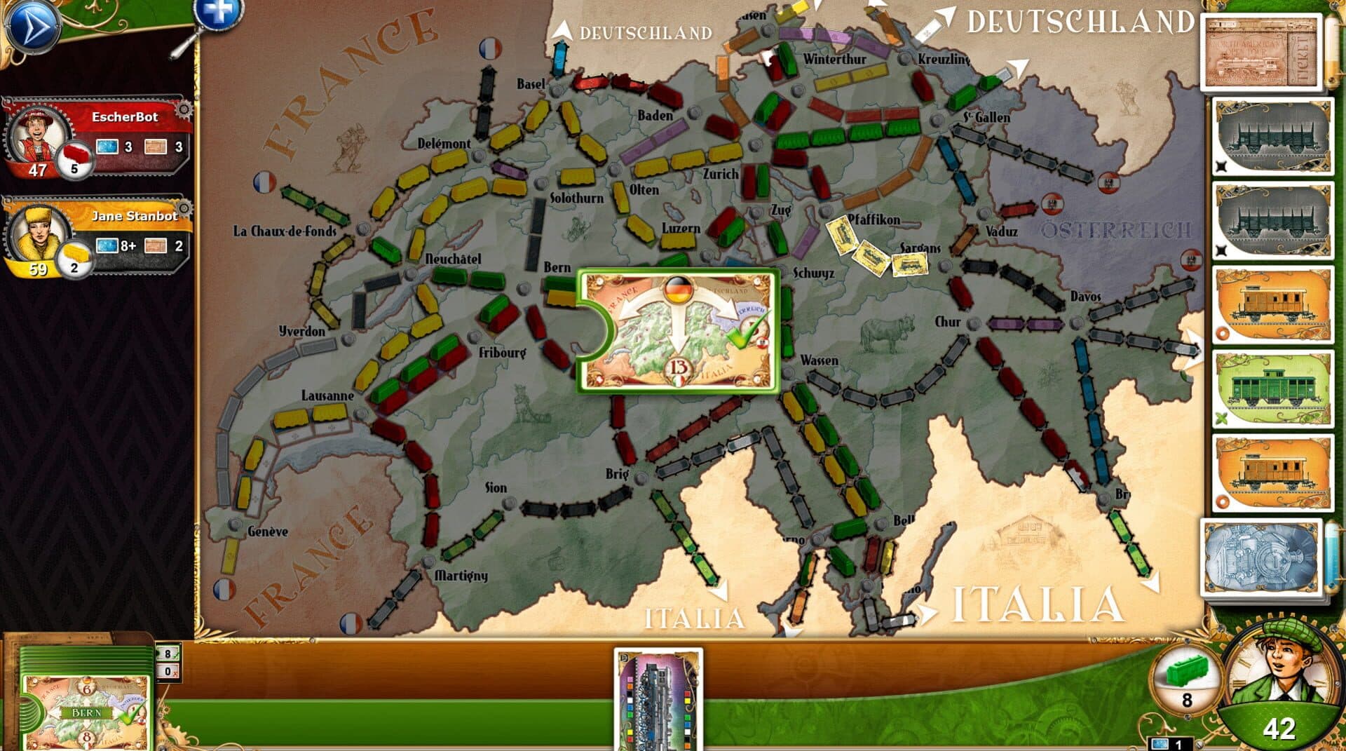 Ticket to Ride: Switzerland screenshot 3