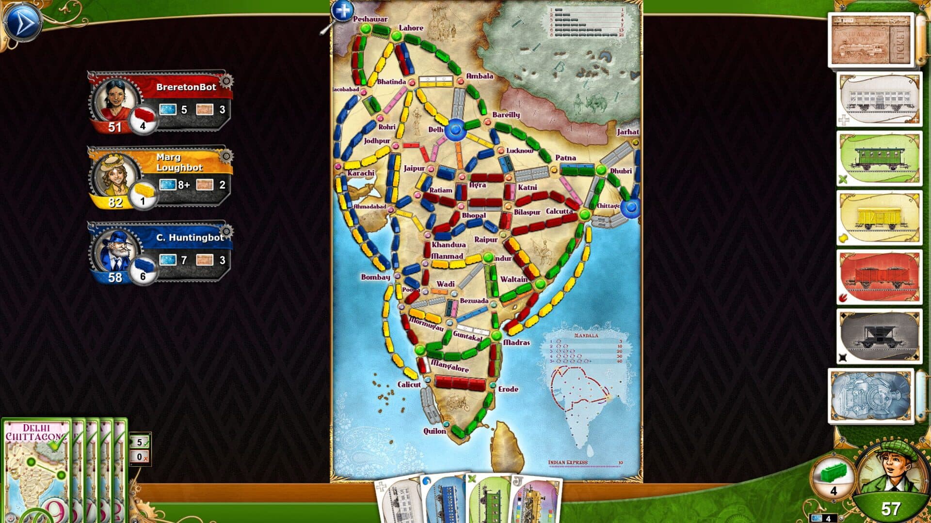 Ticket to Ride: India screenshot 1