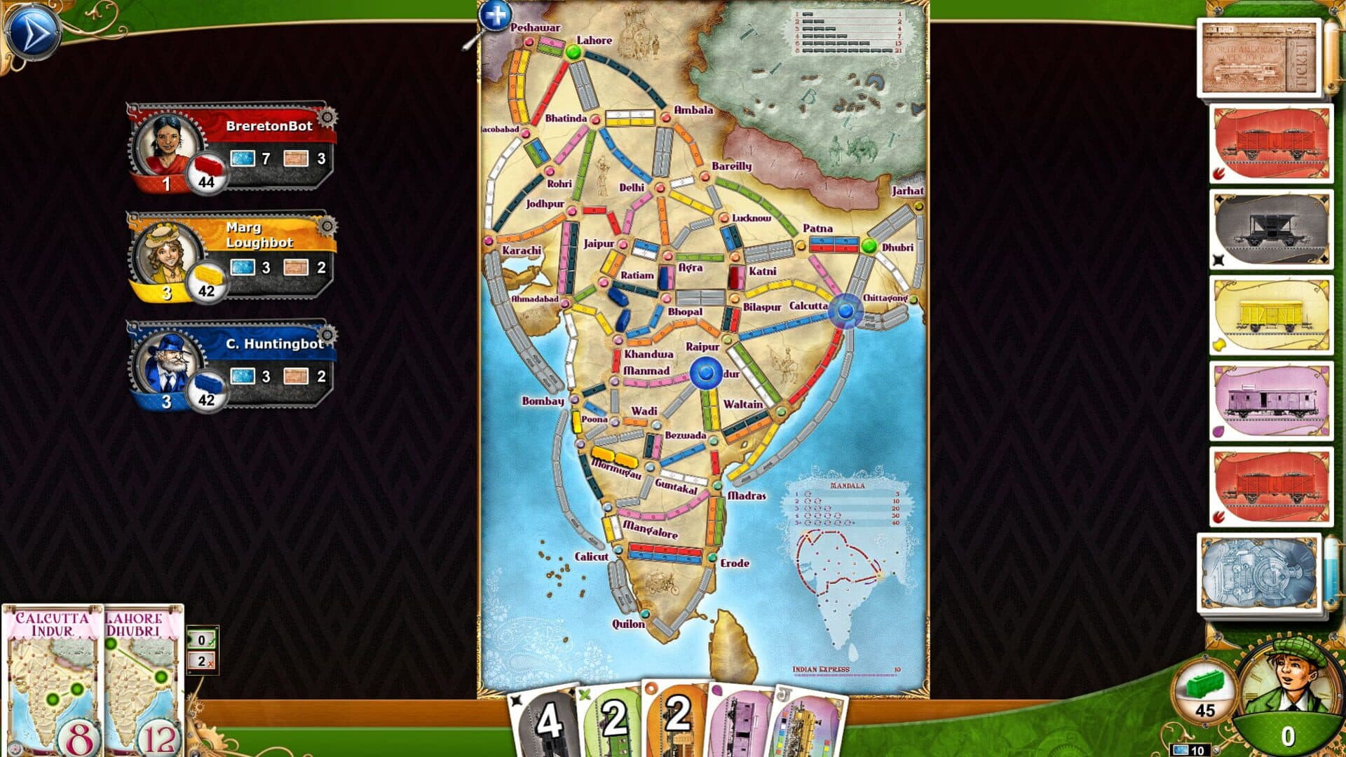 Ticket to Ride: India screenshot 3
