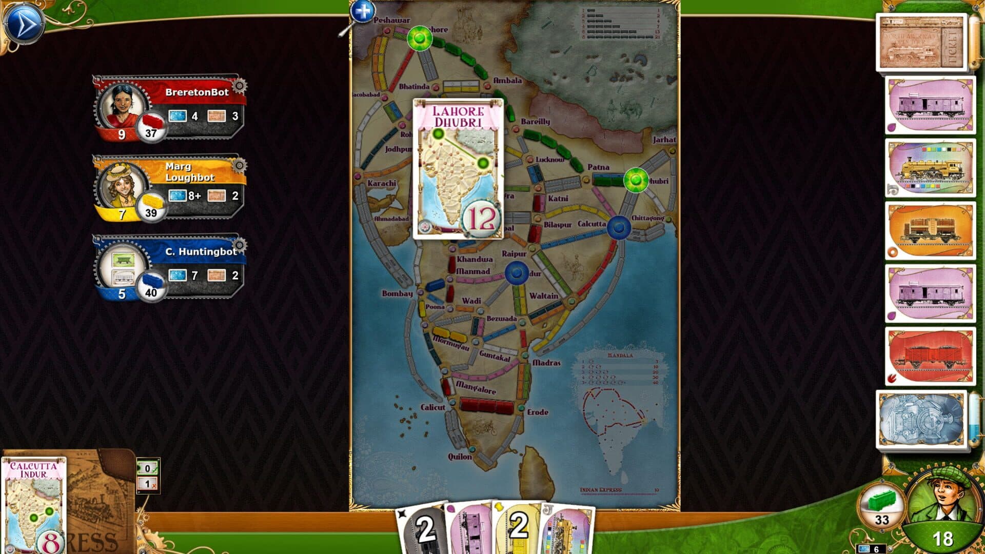 Ticket to Ride: India screenshot 4