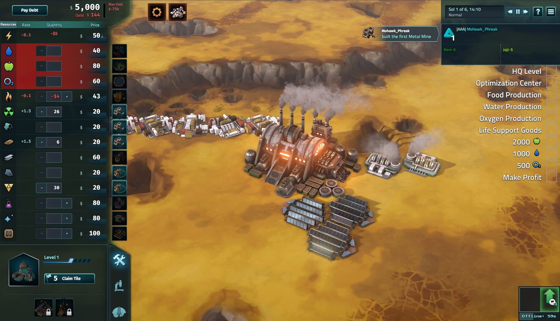 Offworld Trading Company: Limited Supply screenshot 1