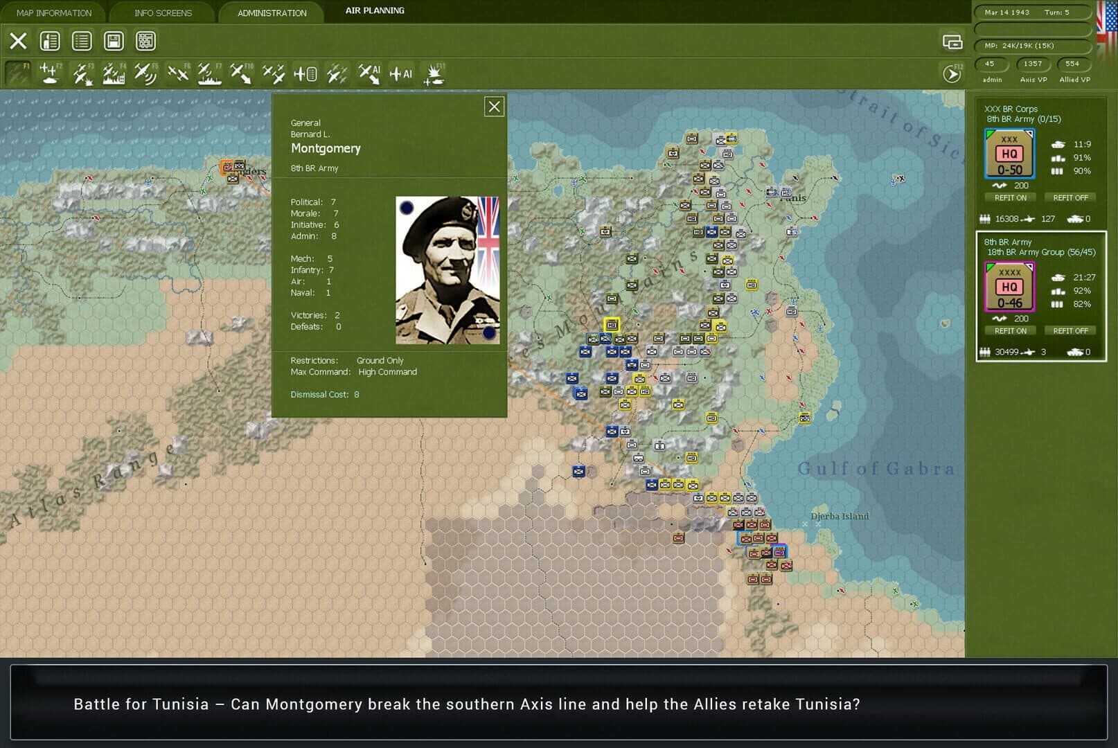Gary Grigsby's War in the West: Operation Torch screenshot 10
