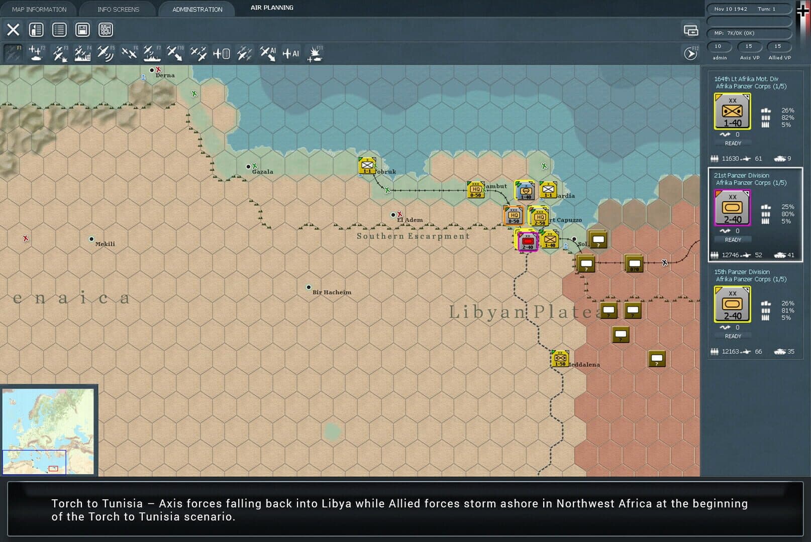 Gary Grigsby's War in the West: Operation Torch screenshot 11