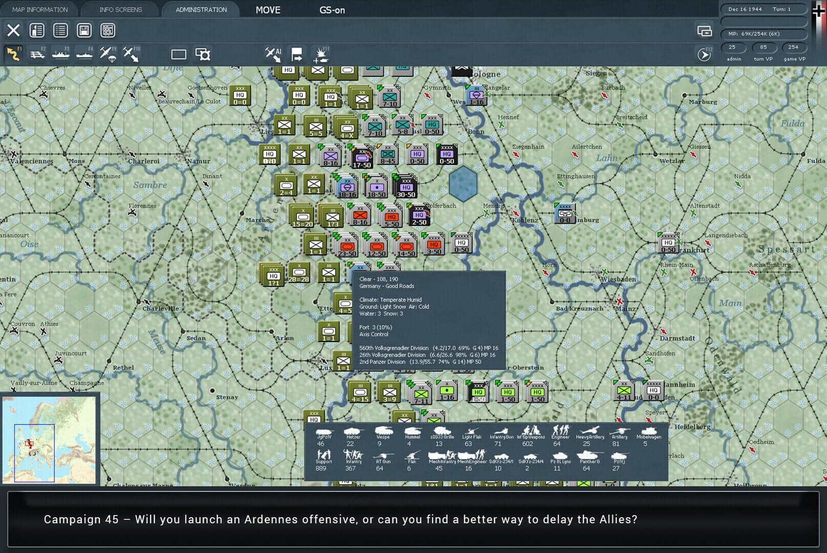 Gary Grigsby's War in the West: Operation Torch screenshot 1