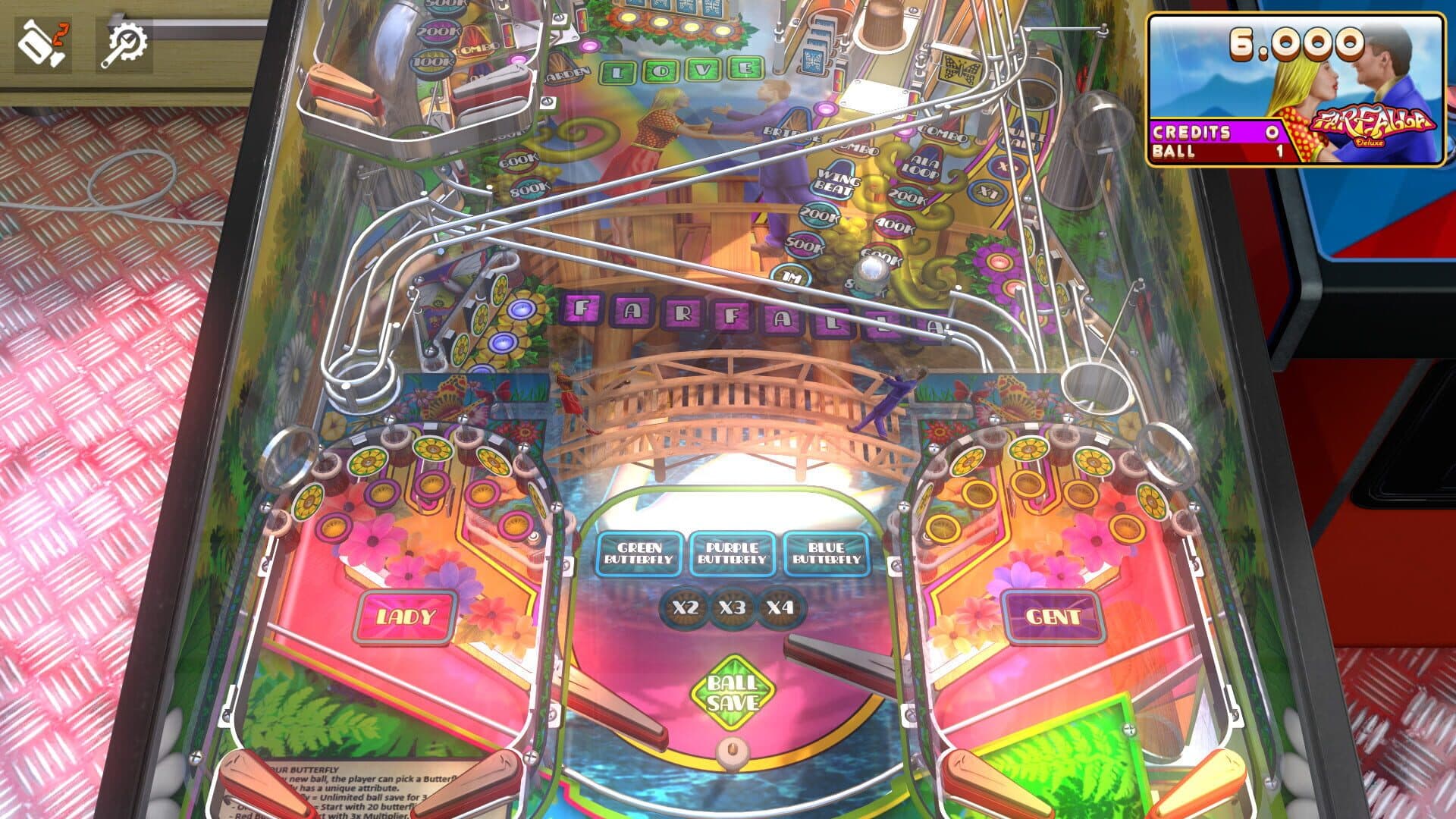 Zaccaria Pinball: Farfalla Deluxe Pinball Table screenshot 3