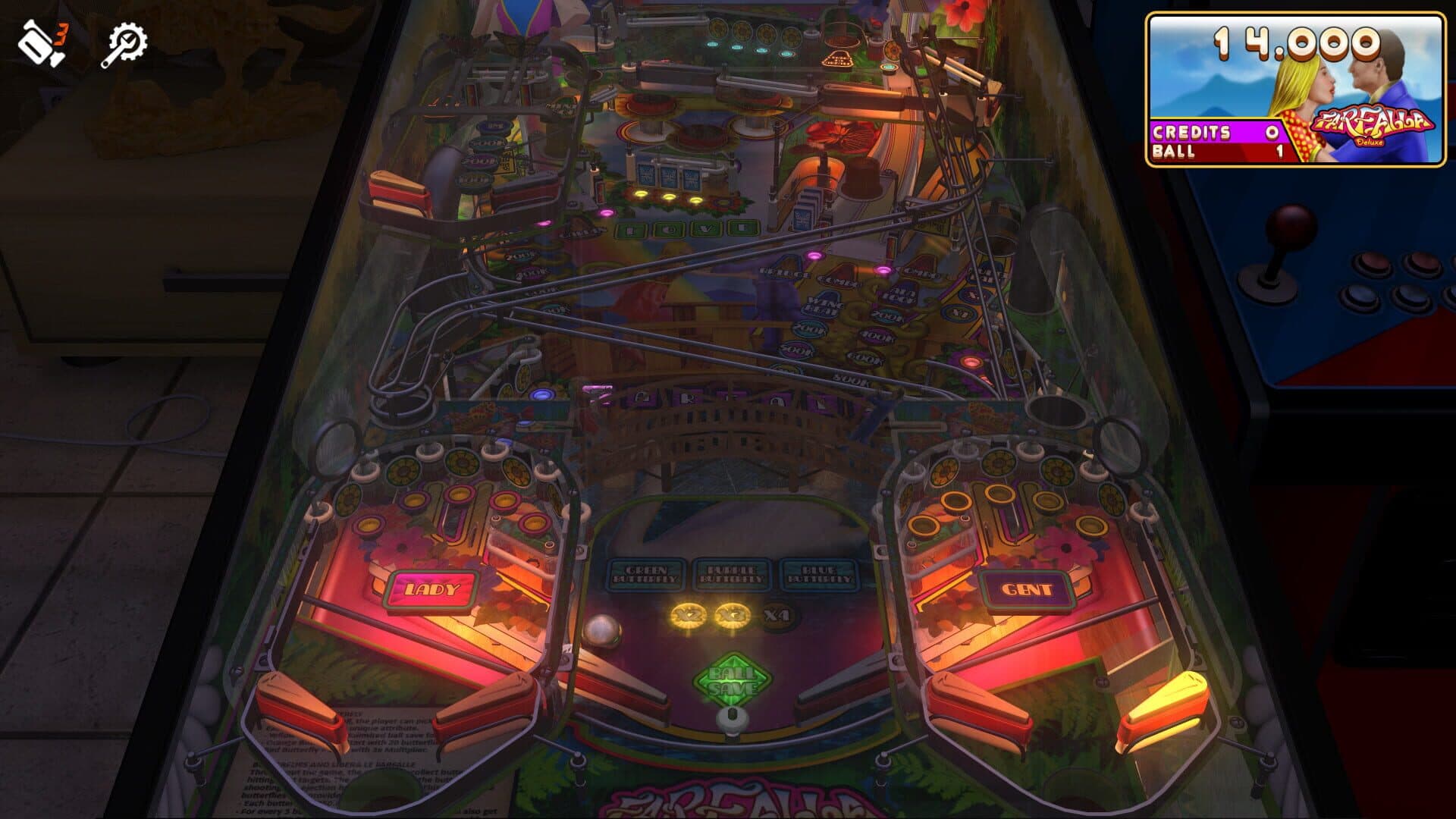 Zaccaria Pinball: Farfalla Deluxe Pinball Table screenshot 4