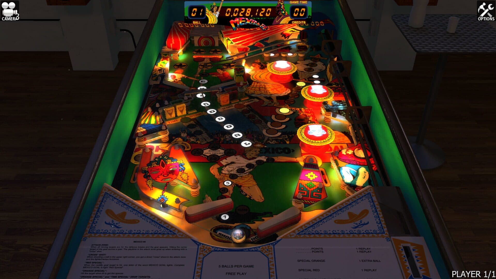 Zaccaria Pinball: Mexico '86 Table screenshot 3