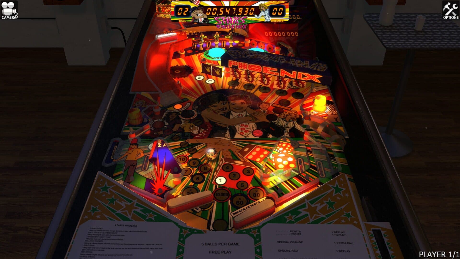 Zaccaria Pinball: Star's Phoenix Table screenshot 3