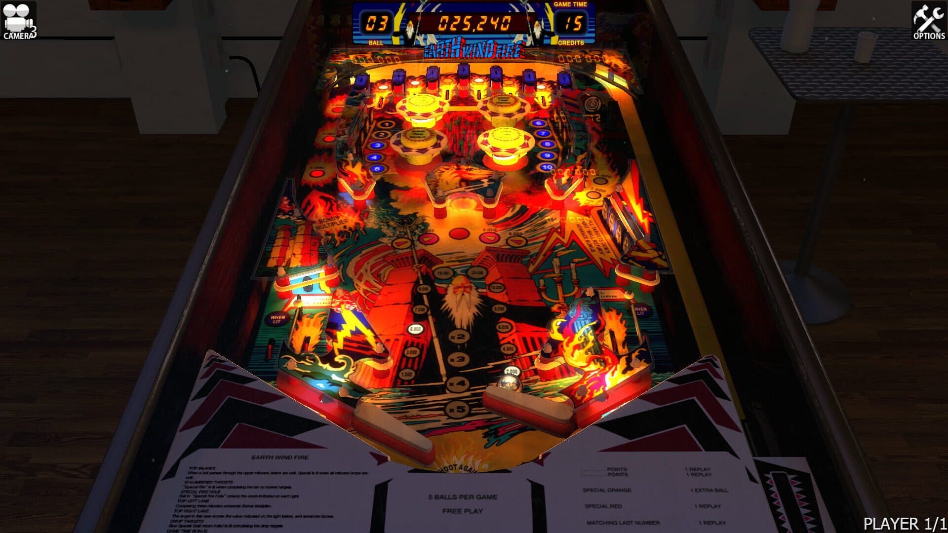 Zaccaria Pinball: Earth Wind Fire Table screenshot 3