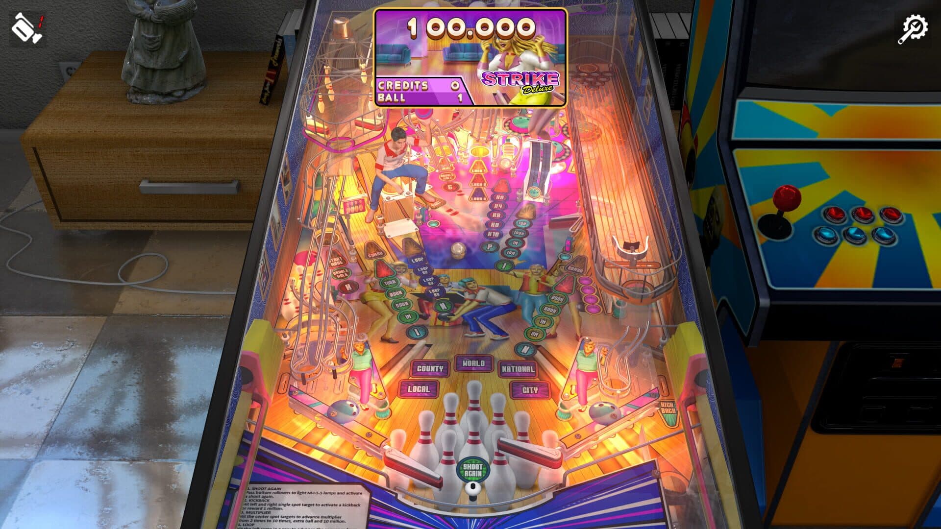 Zaccaria Pinball: Strike Deluxe Pinball Table screenshot 1