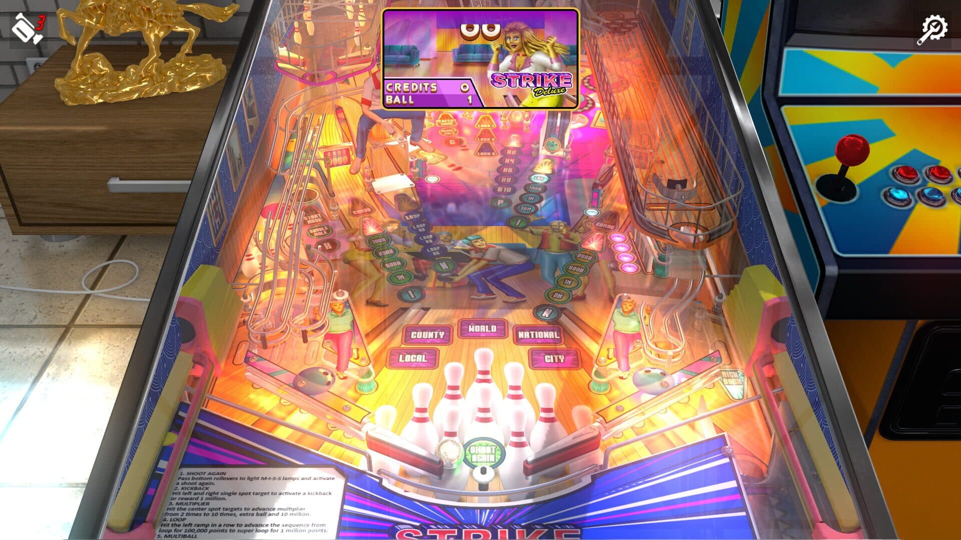 Zaccaria Pinball: Strike Deluxe Pinball Table screenshot 3