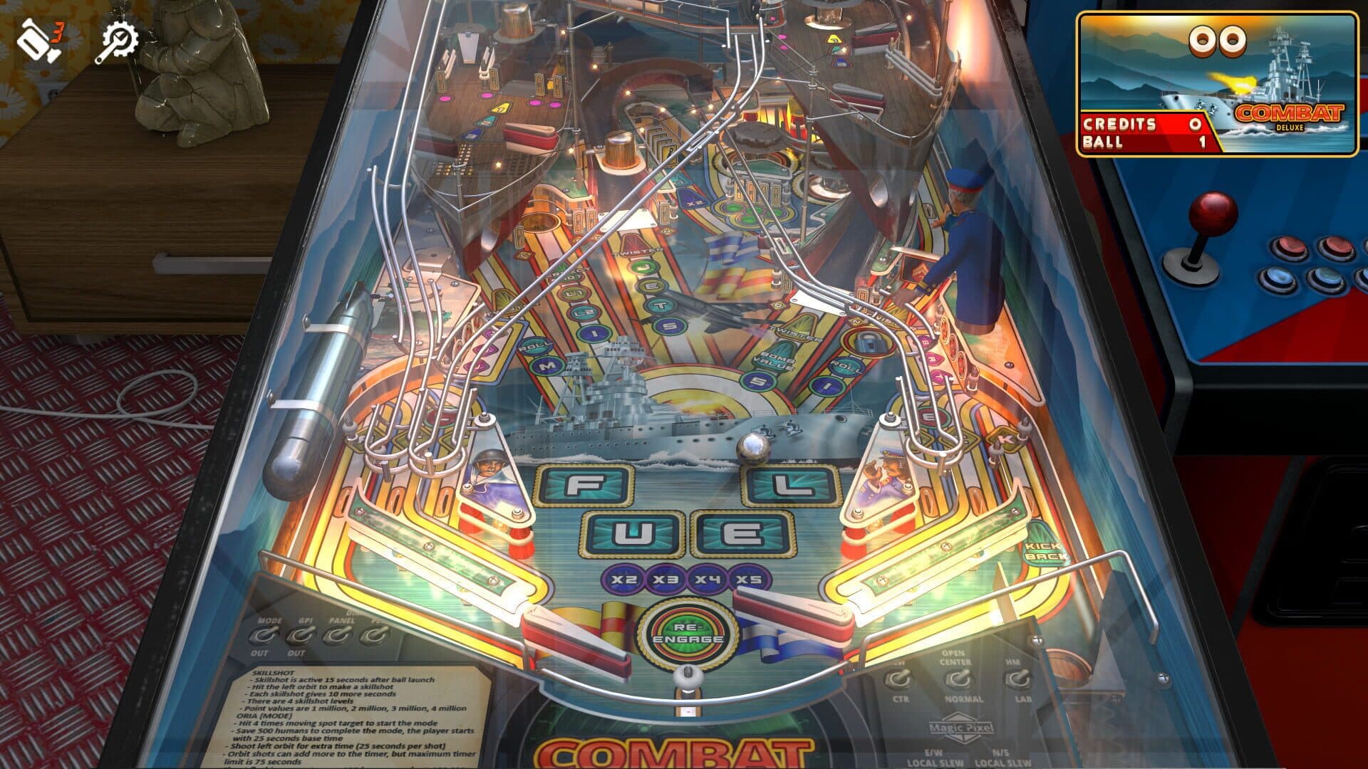 Zaccaria Pinball: Combat Deluxe Pinball Table screenshot 3