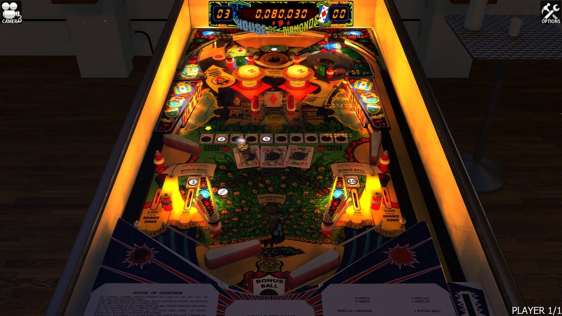 Zaccaria Pinball: House of Diamonds Table screenshot 3