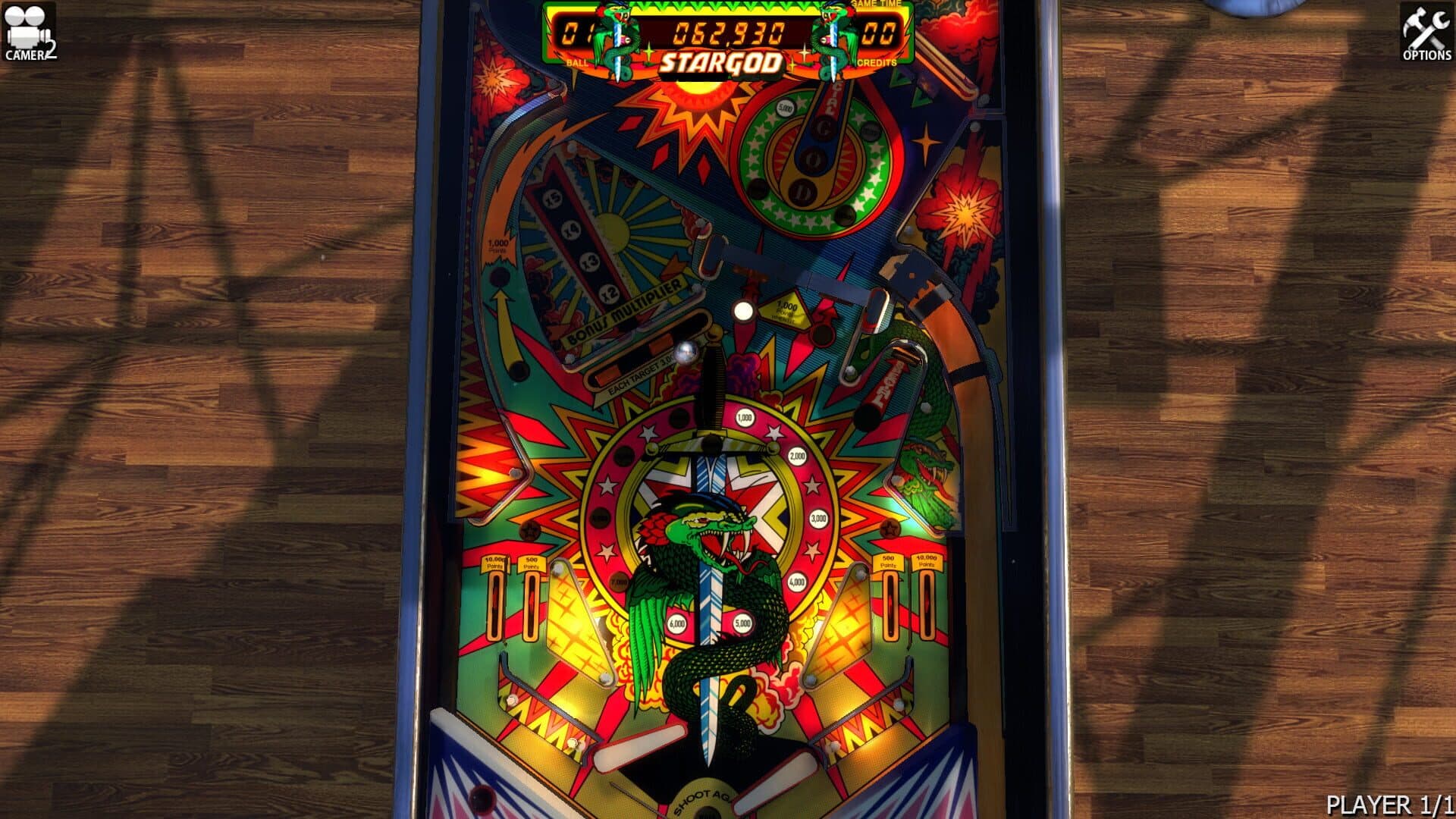 Zaccaria Pinball: Star God Table screenshot 2