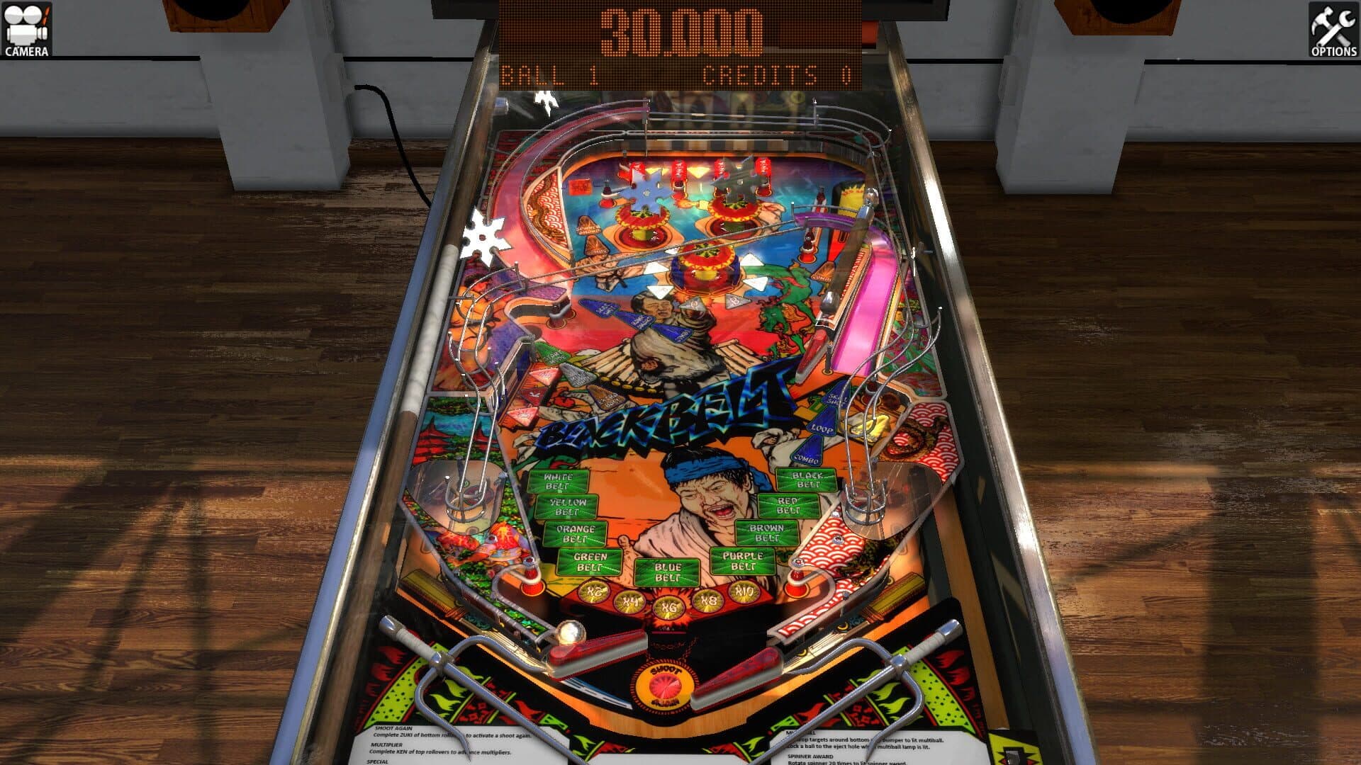 Zaccaria Pinball: Blackbelt 2018 Table screenshot 1