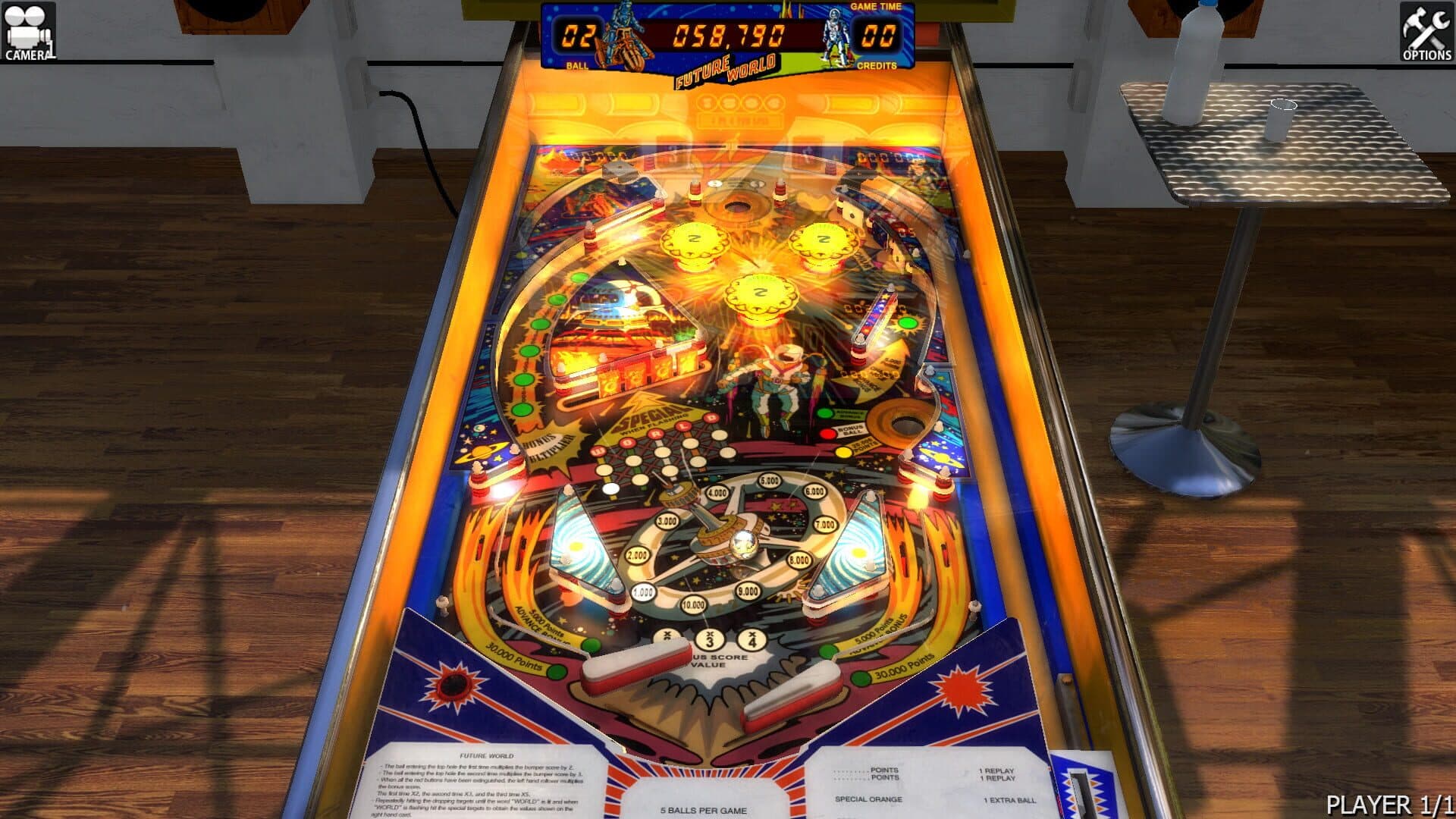 Zaccaria Pinball: Future World Table screenshot 2
